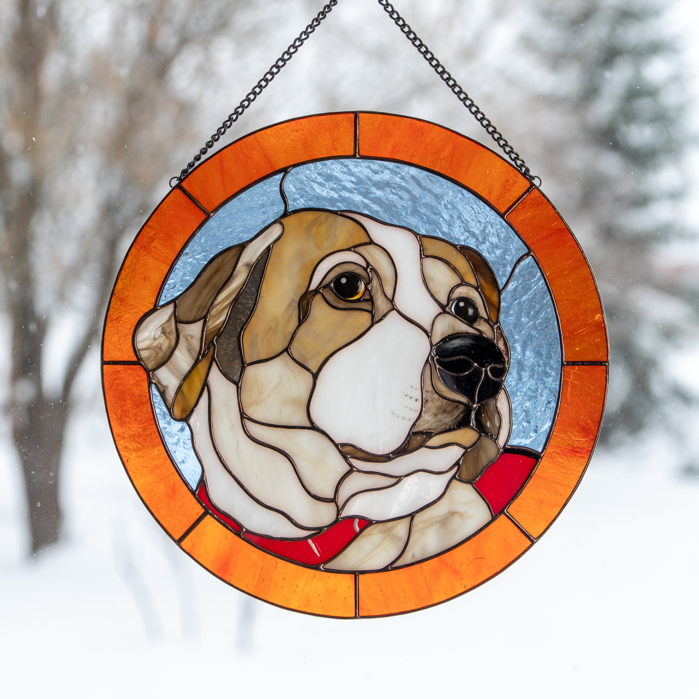 Stained glass pet portraits