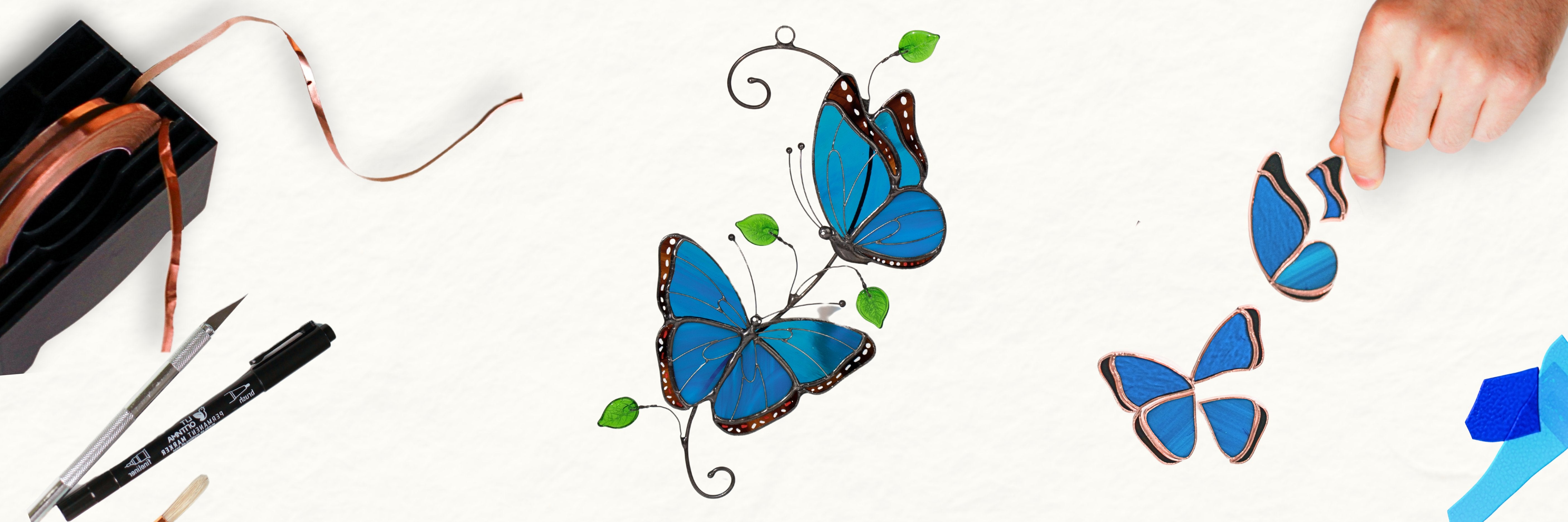 Stained glass butterfly