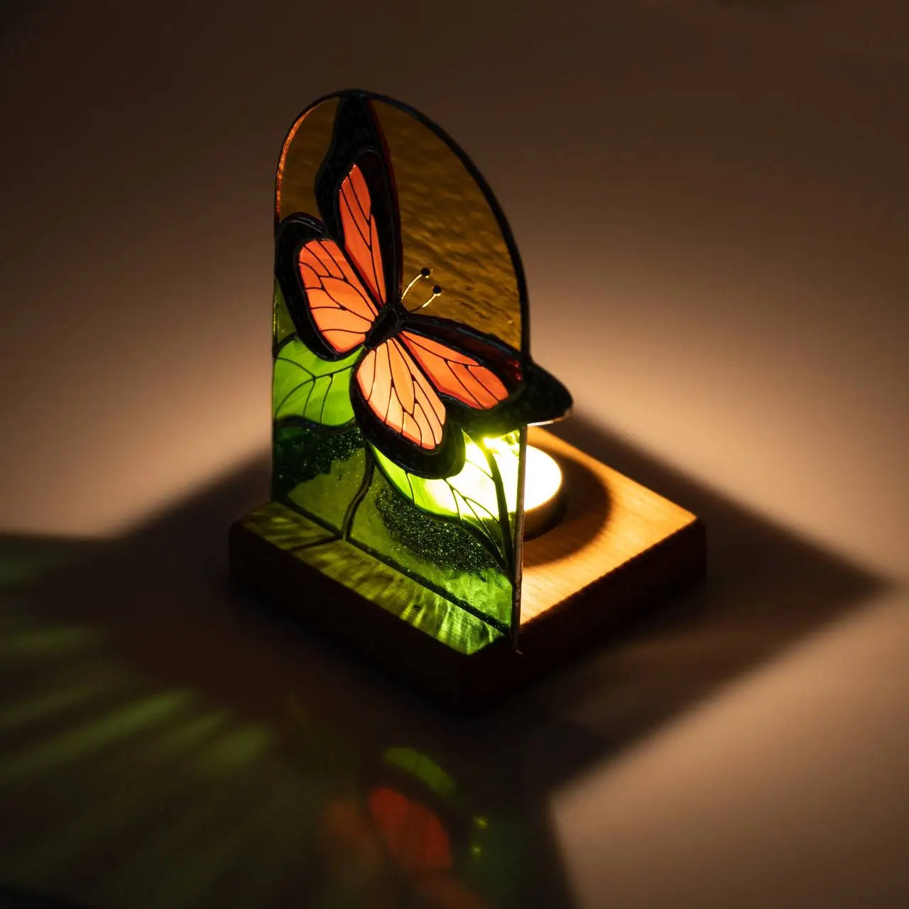 Stained glass candle