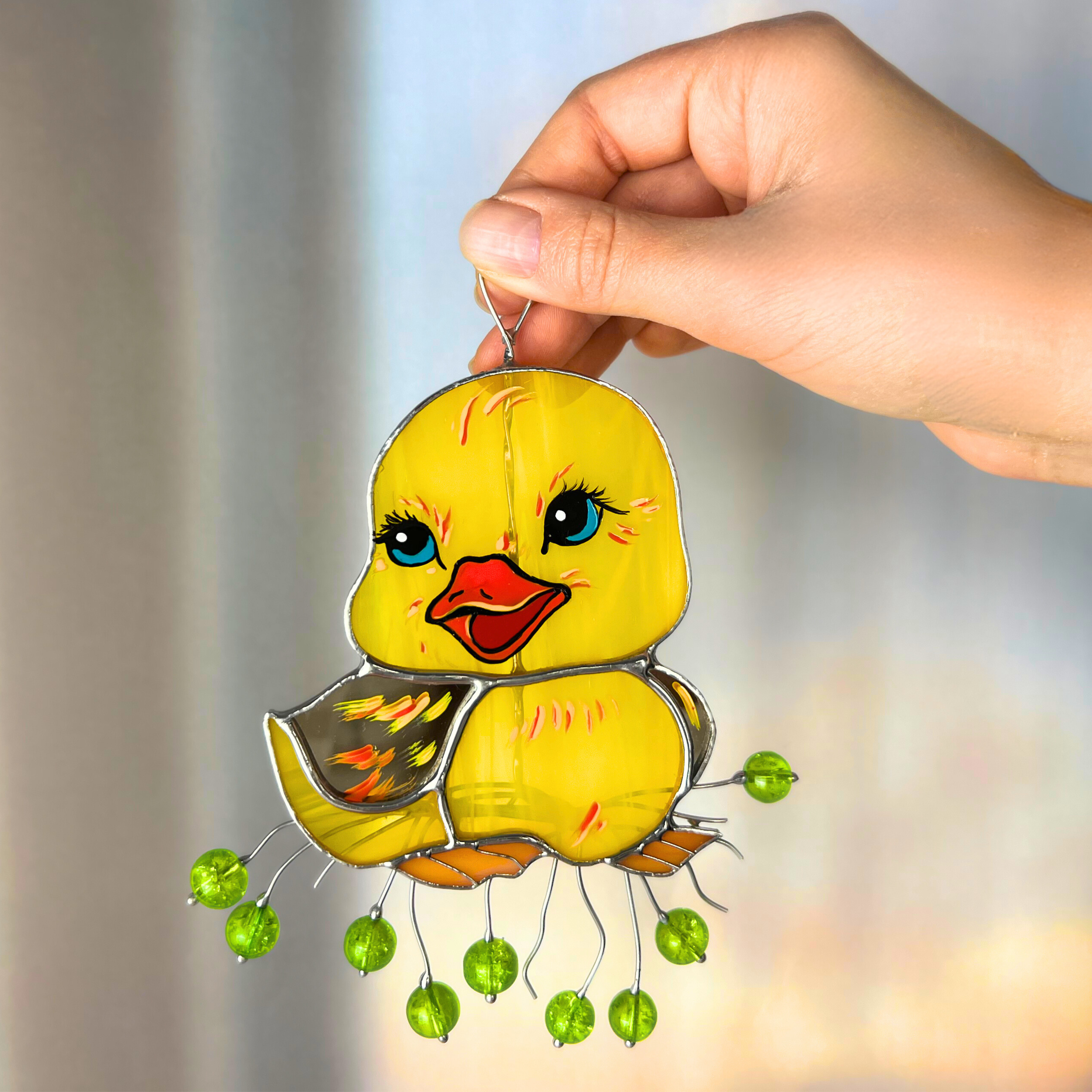 Yellow Duck - Stained Glass Suncatcher