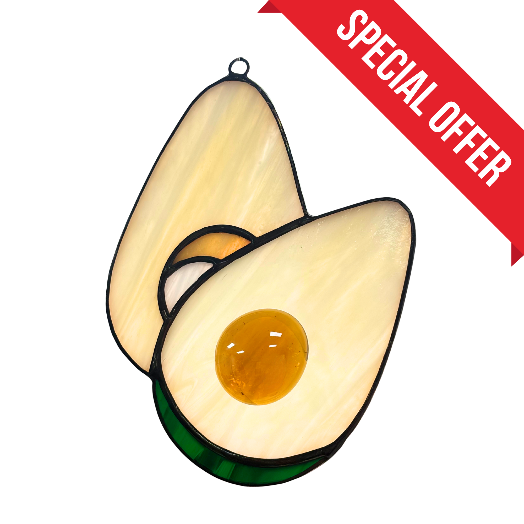 Light Green Avocado - Stained Glass Suncatcher