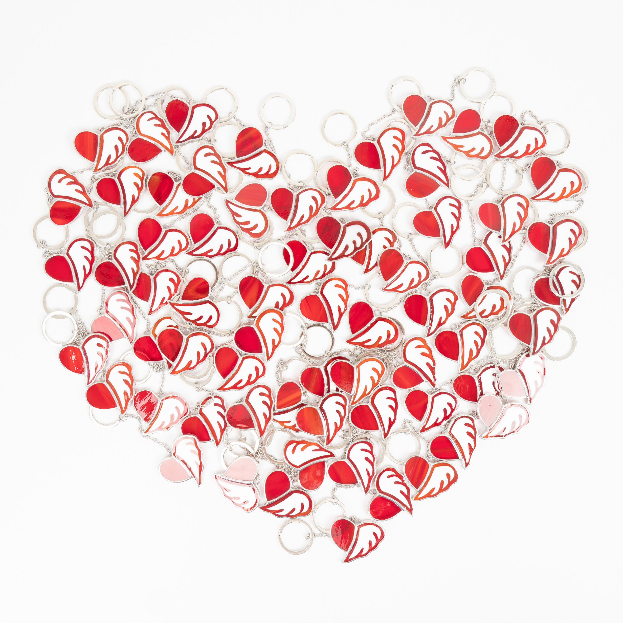 Heart Key Chain - Stained Glass Suncatcher