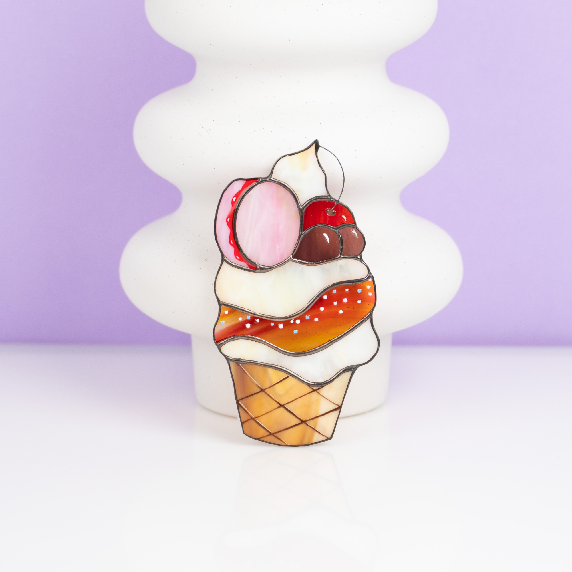 Ice-cream - Stained Glass Suncatcher