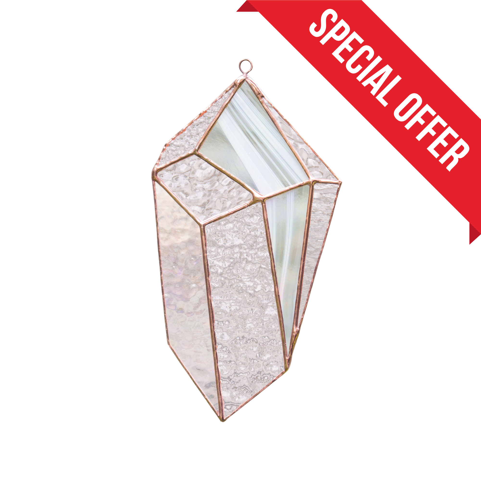 Clear Crystal - Stained Glass Suncatcher