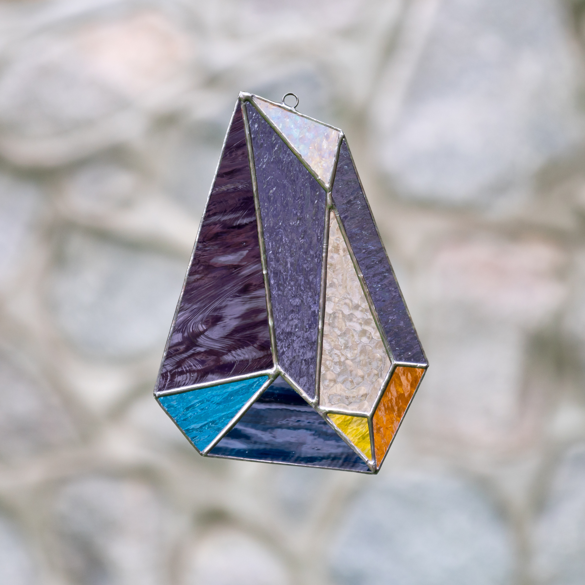 Purple Crystal - Stained Glass Suncatcher