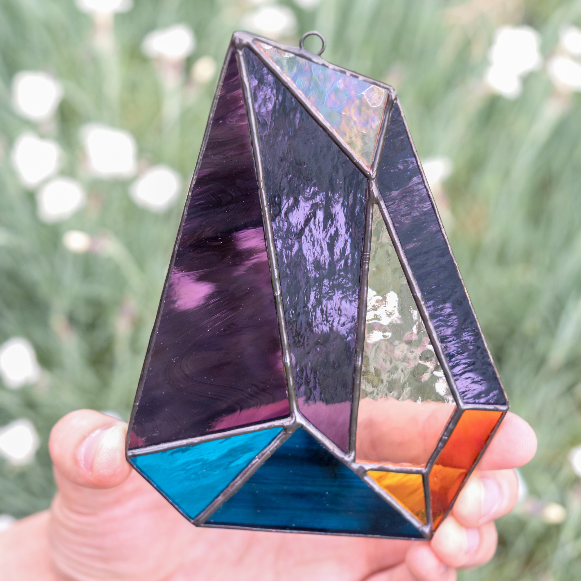 Purple Crystal - Stained Glass Suncatcher