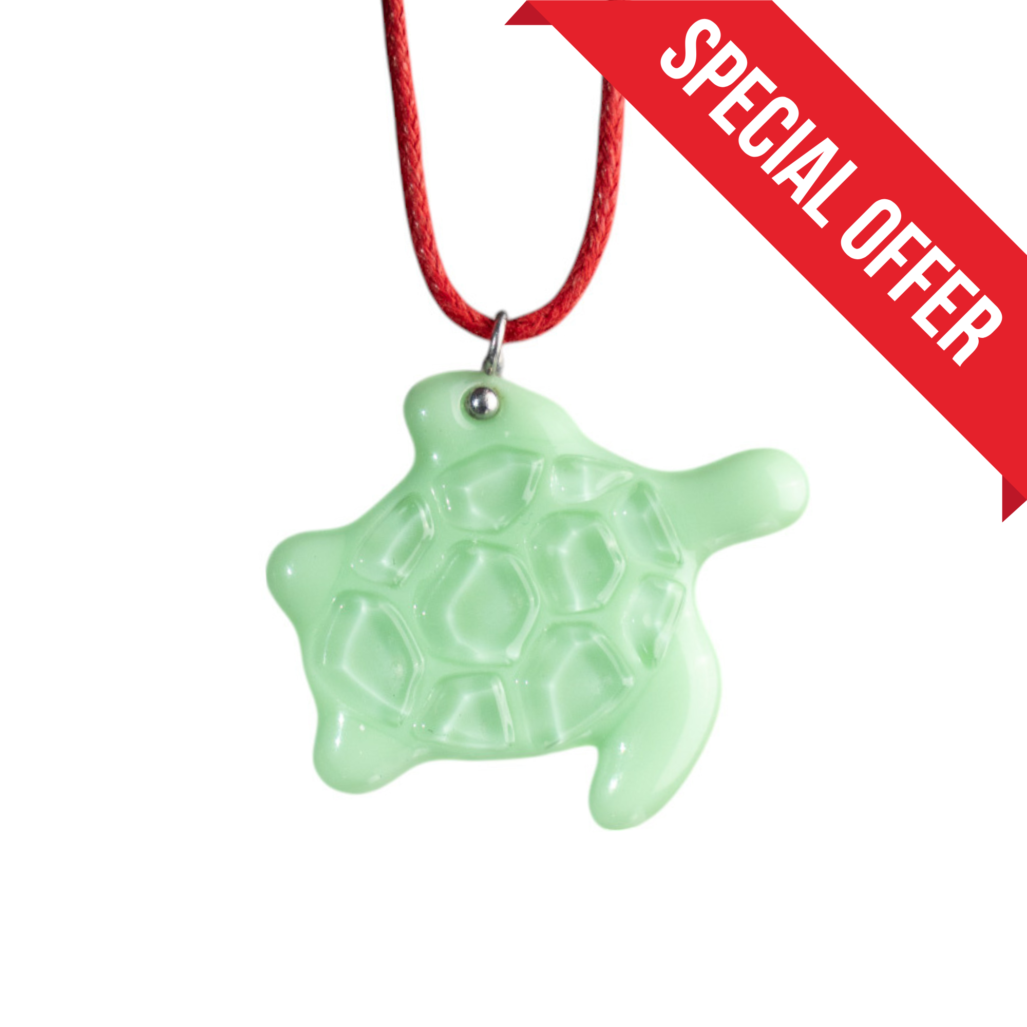 Mint Turtle - Stained Glass Necklace