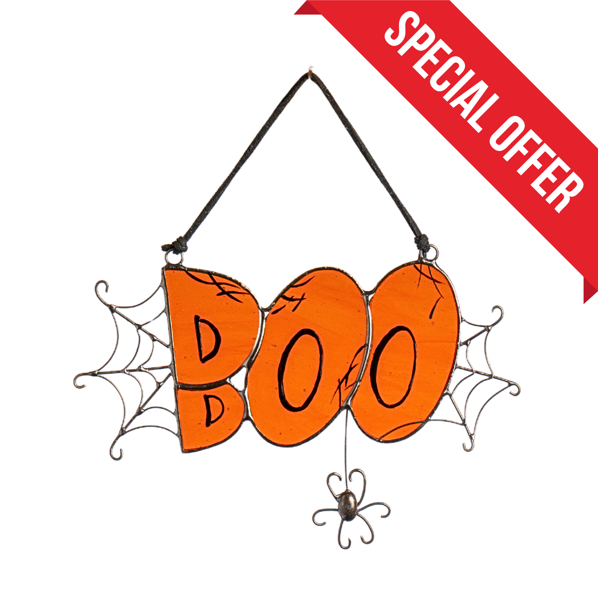 Orange Boo - Stained Glass Suncatcher