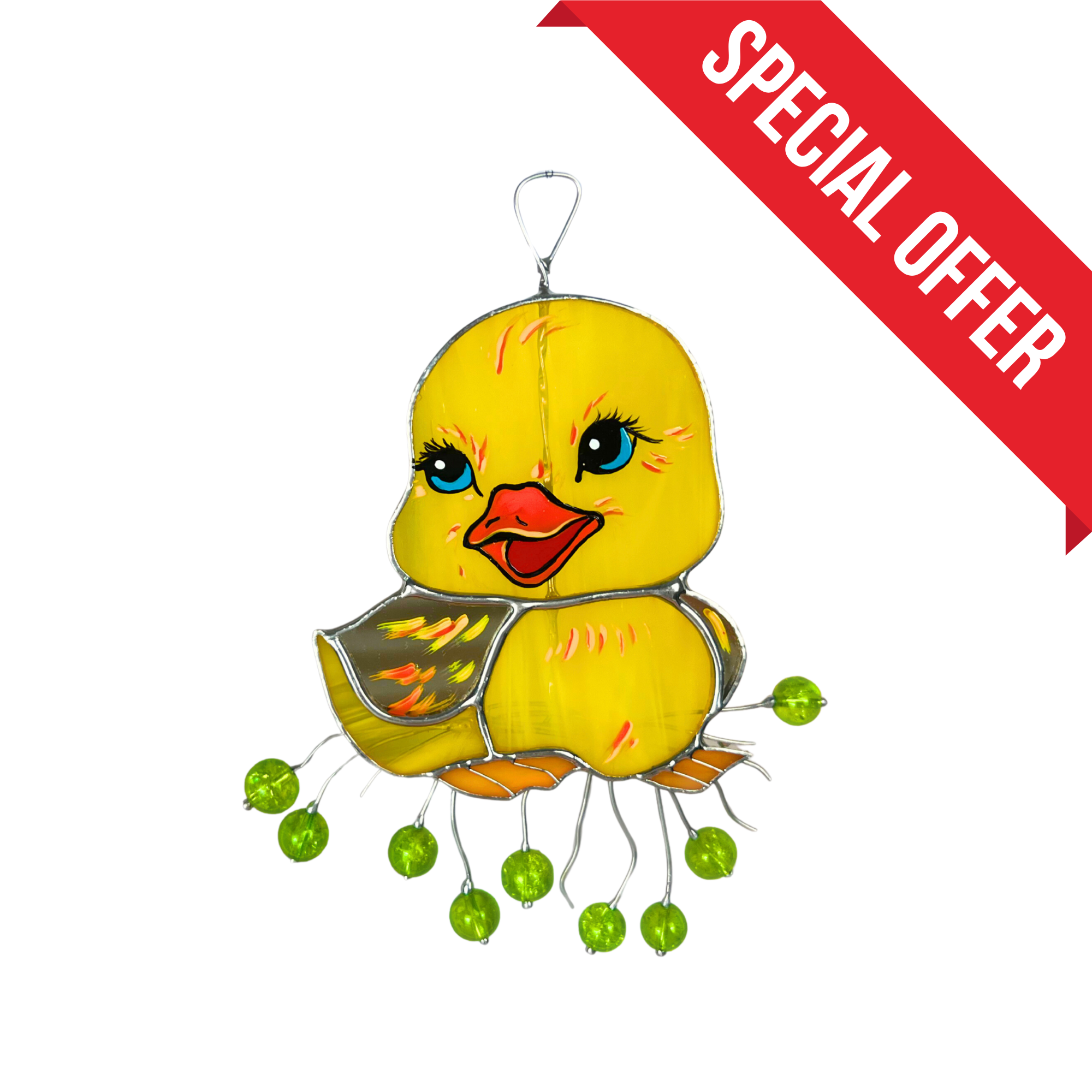 Yellow Duck - Stained Glass Suncatcher