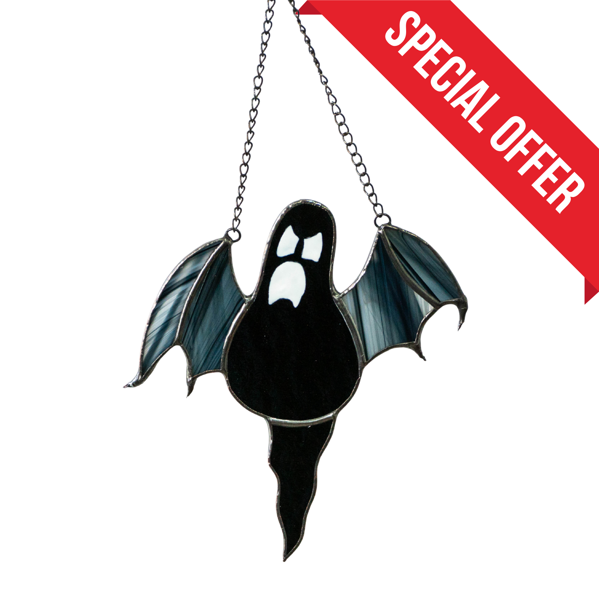 Black Ghost - Stained Glass Suncatcher