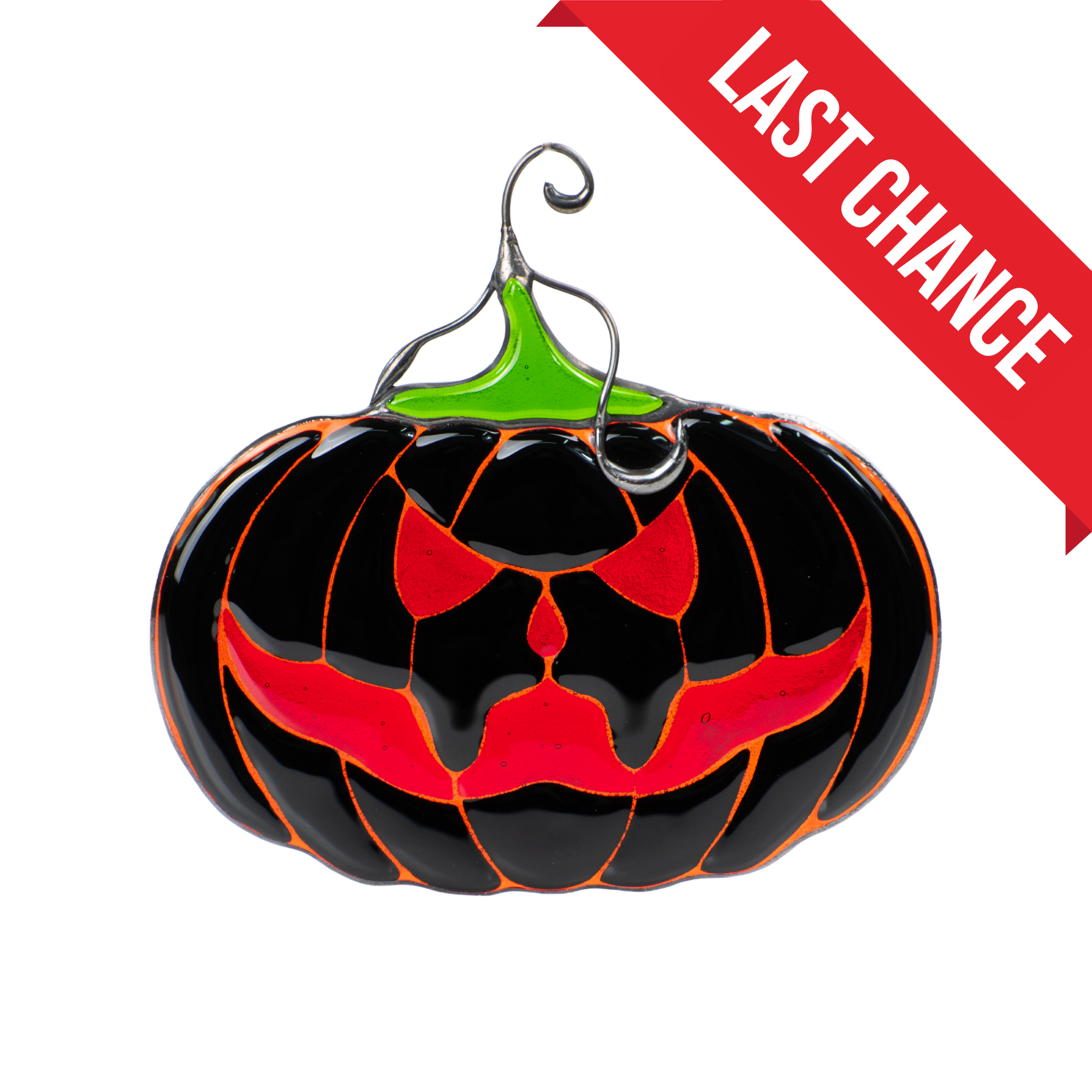 Halloween Pumpkin - Fused Glass Suncatcher