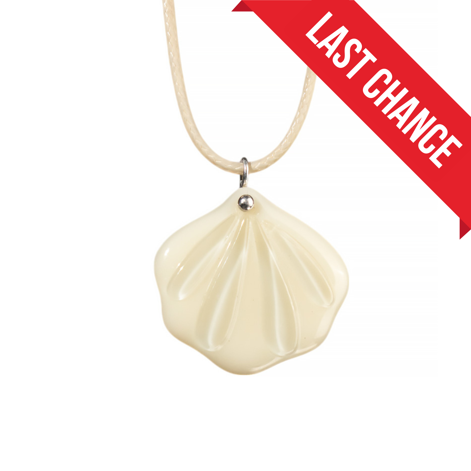 Ivory Shell Fan - Stained Glass Necklace