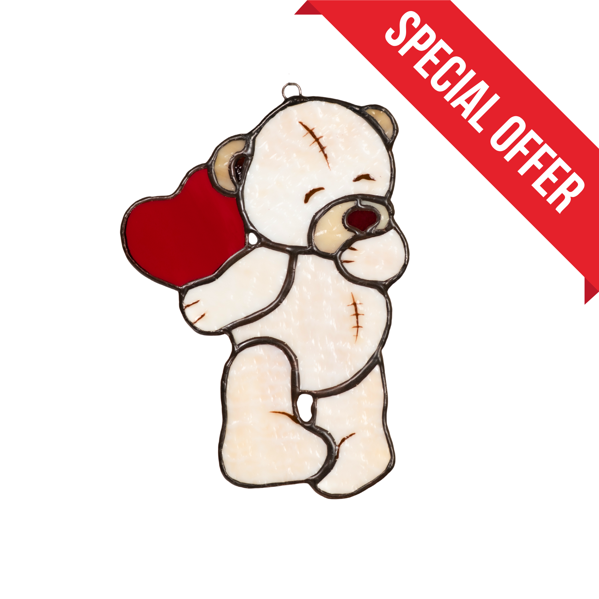 Teddy Bear - Stained Glass Suncatcher