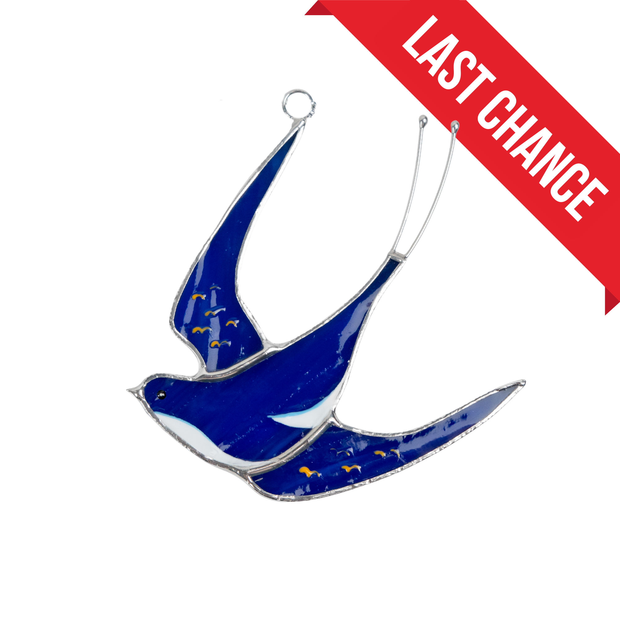 Blue Swallow - Stained Glass Suncatcher