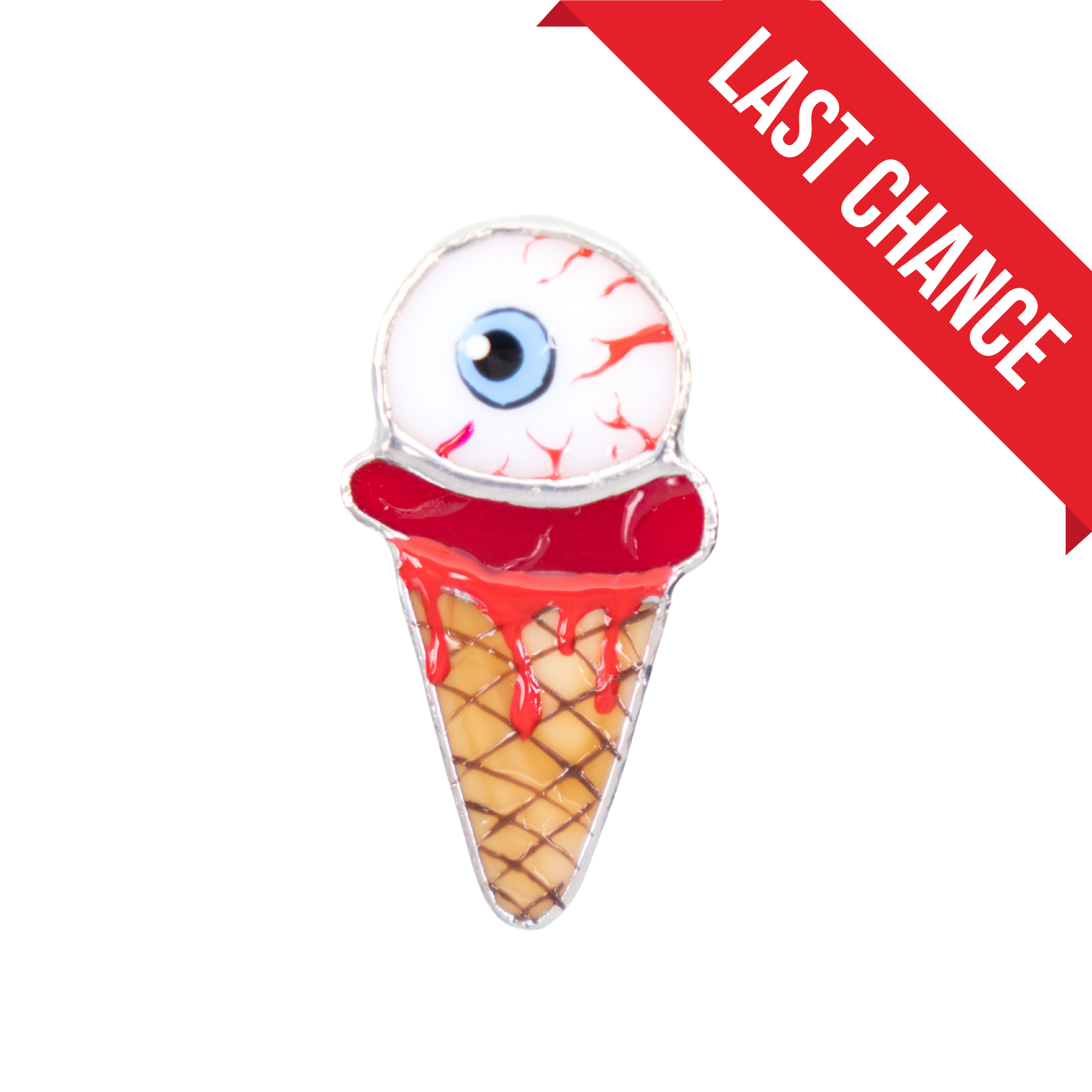 Ice Cream Eye - Stained Glass Brooch