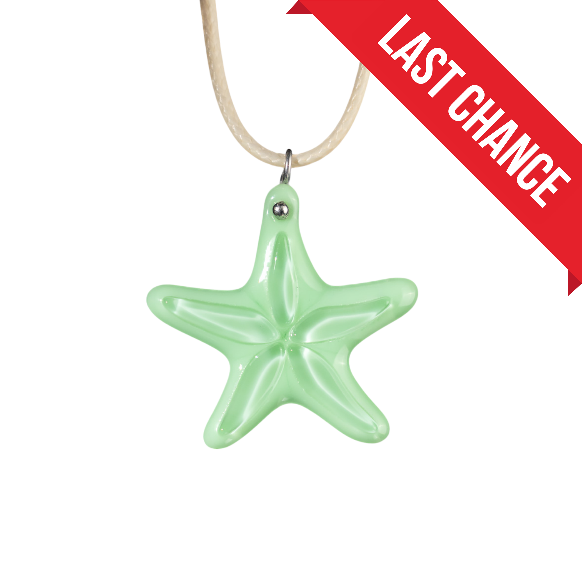 Mint Starfish - Stained Glass Necklace