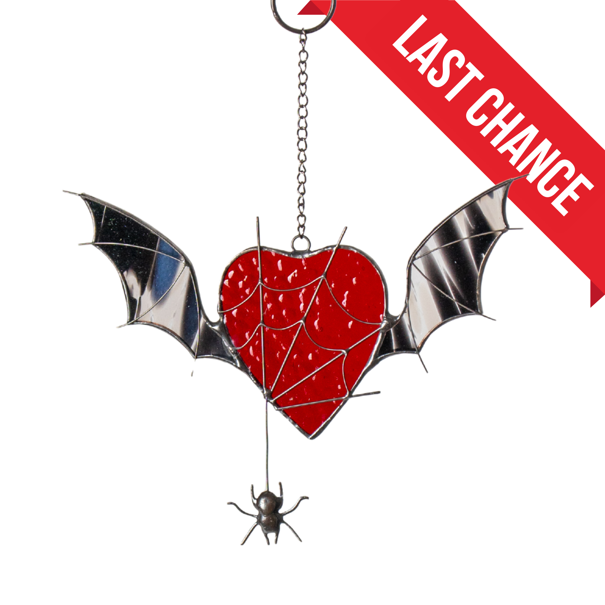 Heart with Wings - Stained Glass Suncatcher