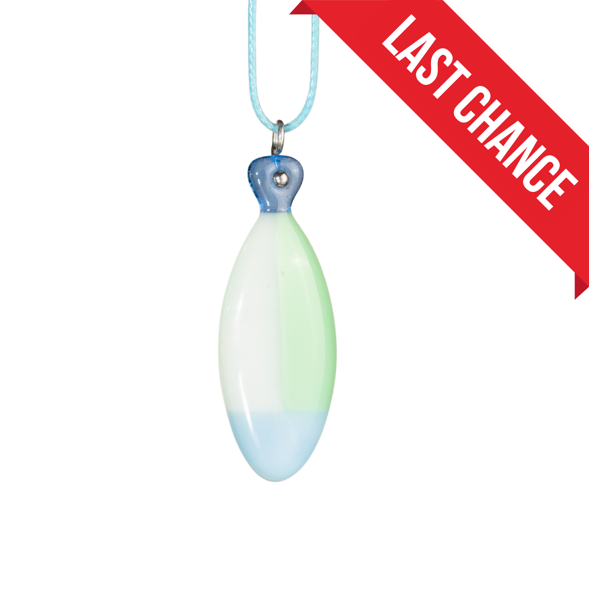 Aquamarine Fish - Stained Glass Necklace