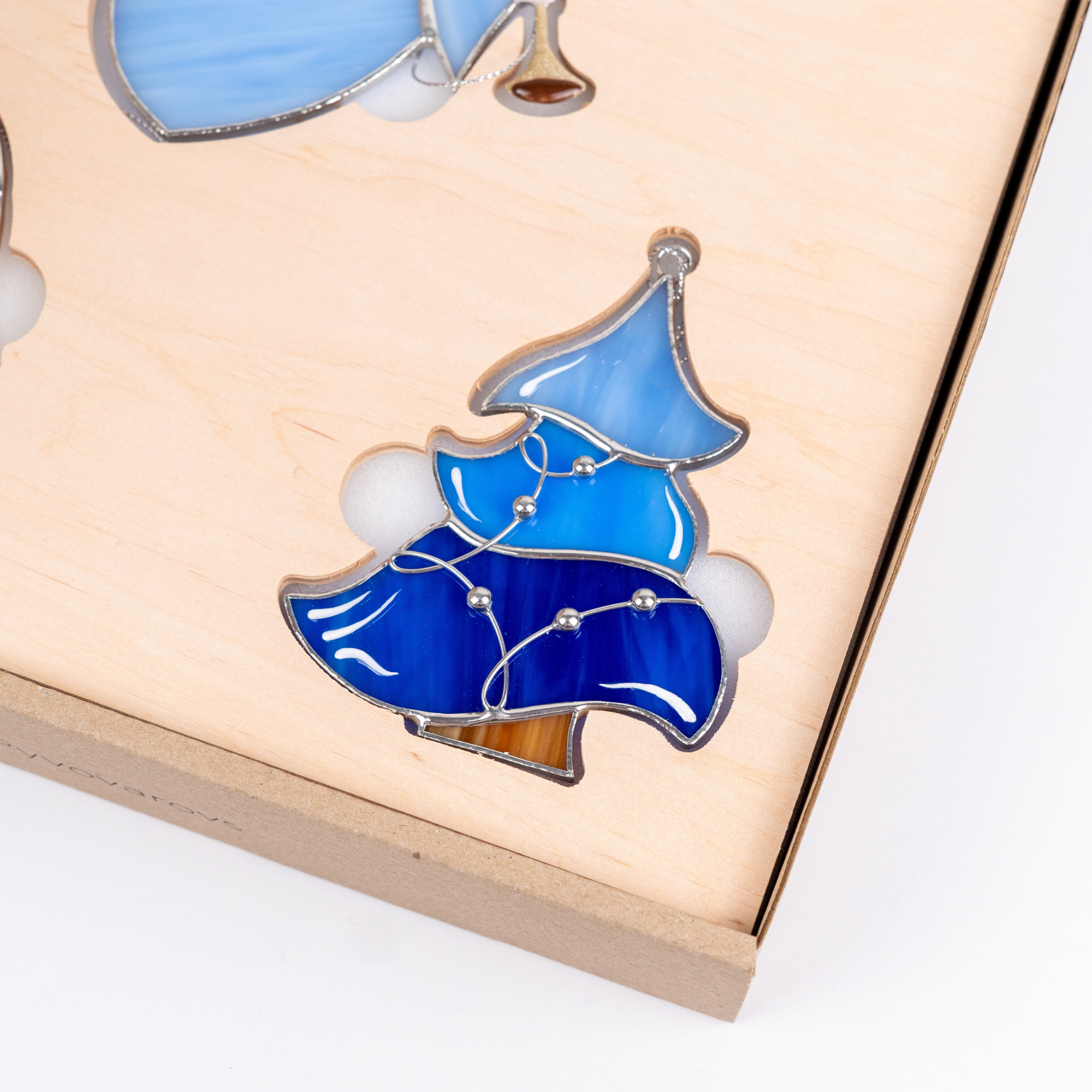 Blue Christmas Tree - Stained Glass Suncatcher