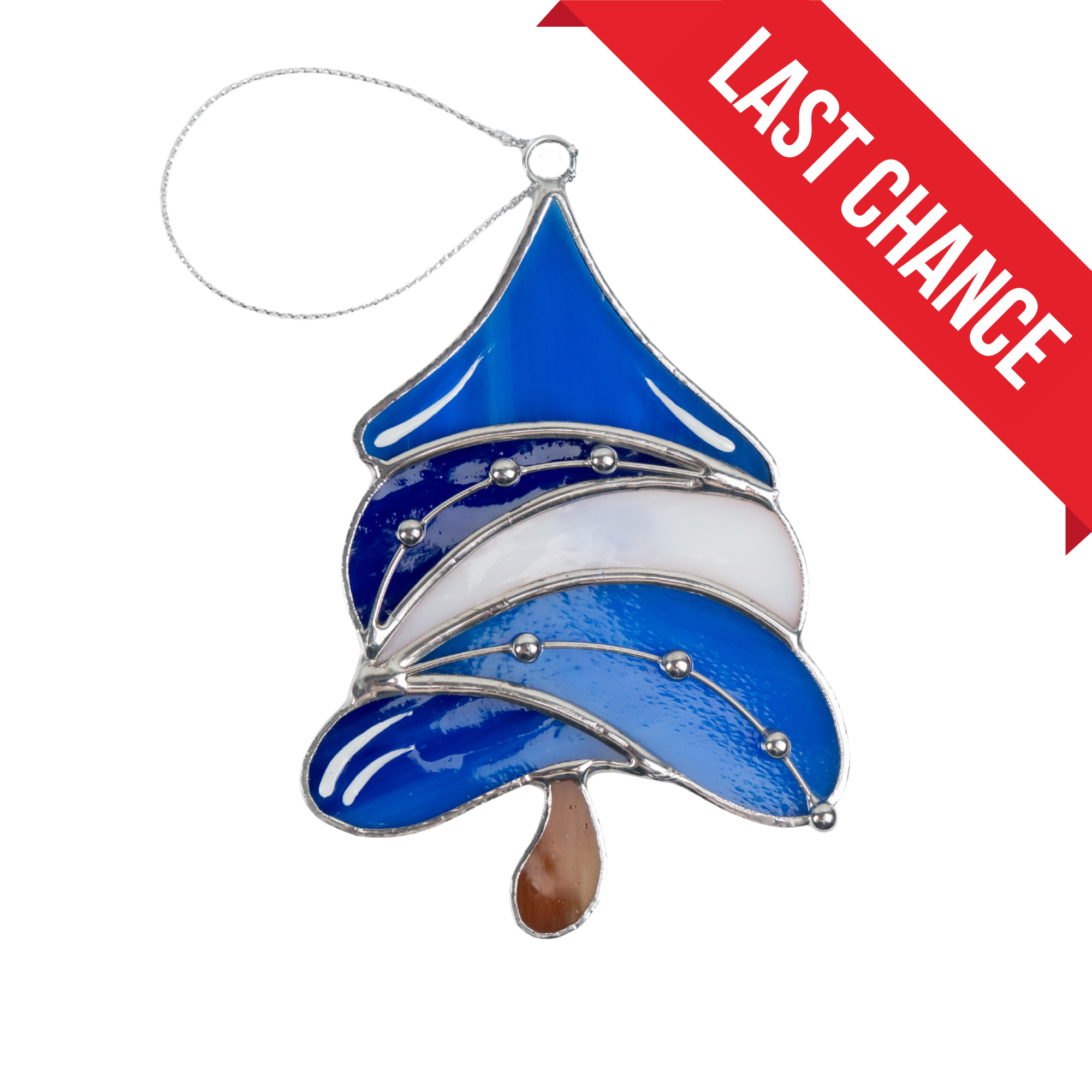 Blue Christmas Tree - Stained Glass Suncatcher