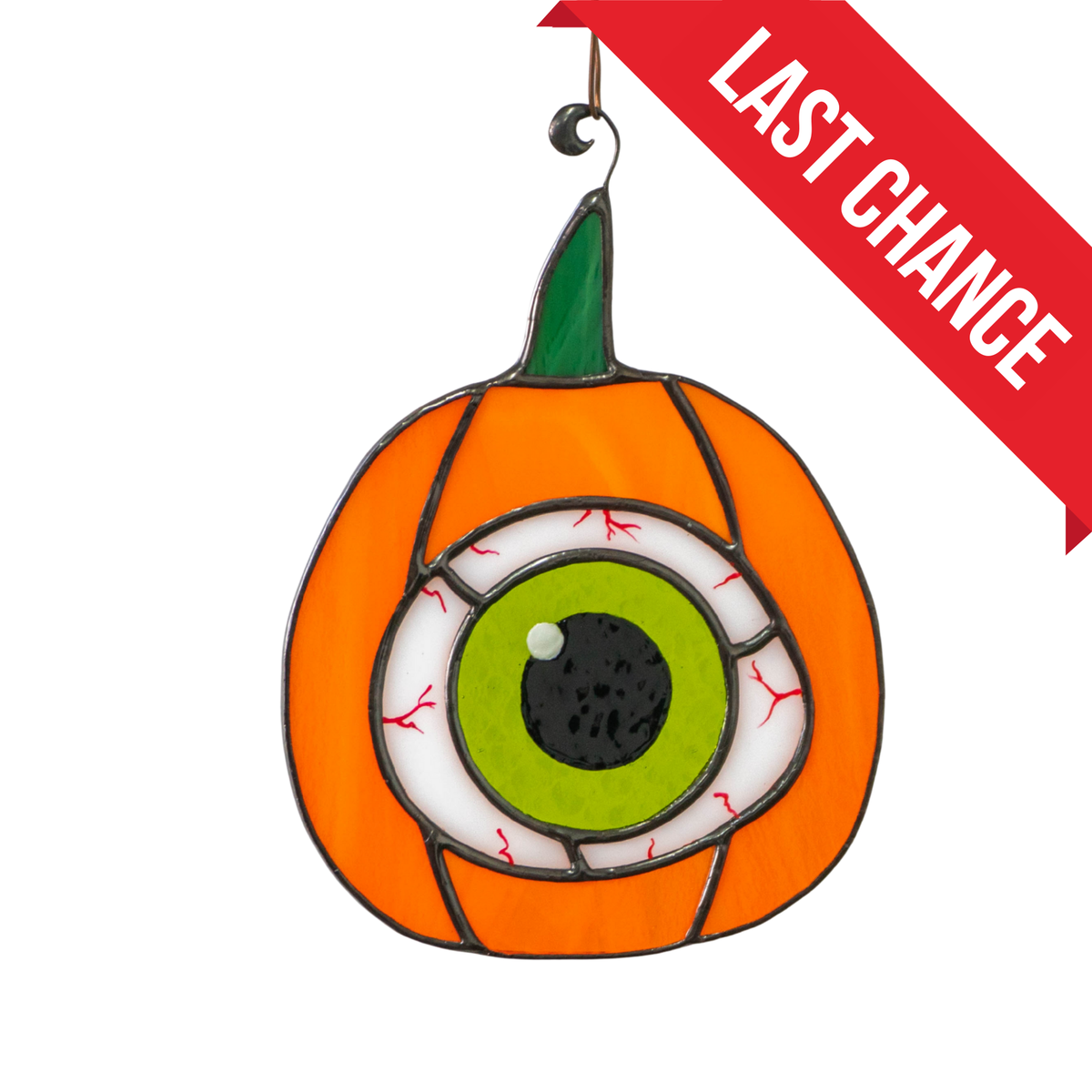 Pumpkin with an Eye - Stained Glass Suncatcher