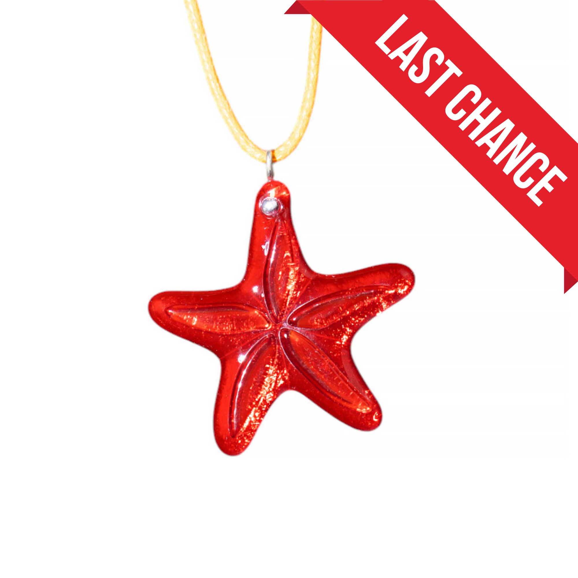 Coral Starfish - Stained Glass Necklace