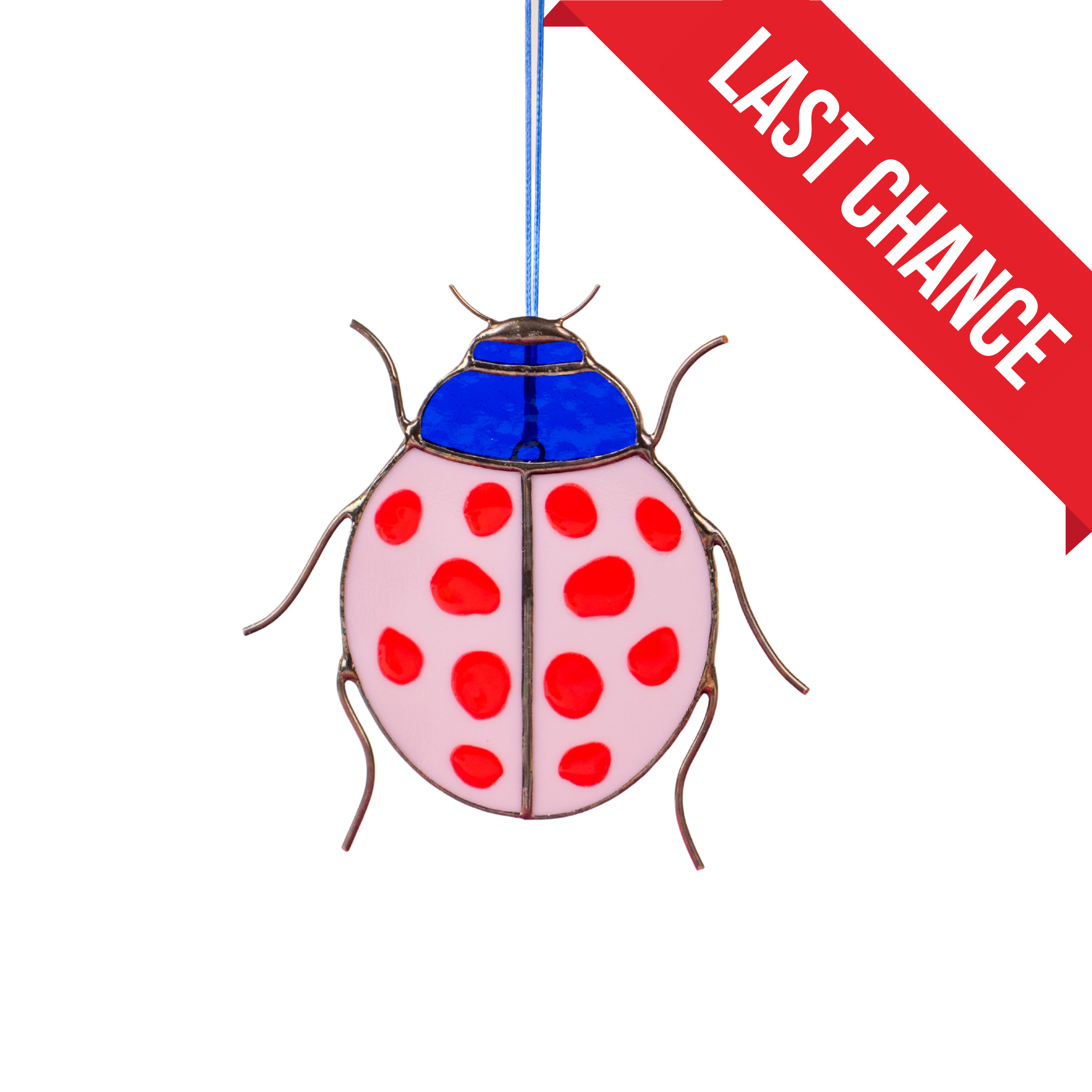 Pink Ladybug - Stained Glass Suncatcher