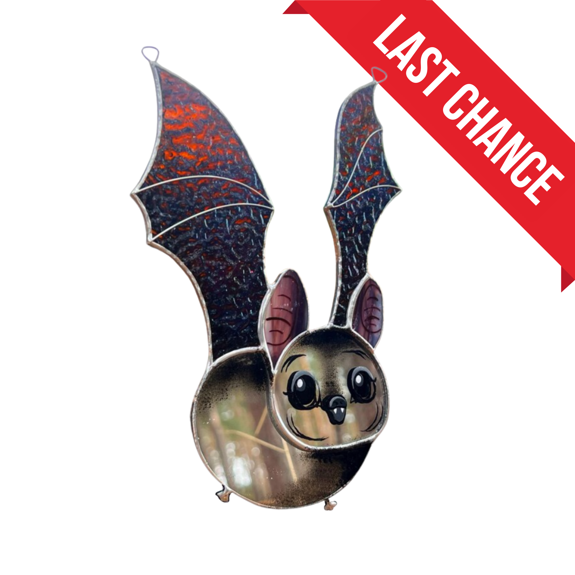 Mirror Bat - Halloween Stained Glass Suncatcher
