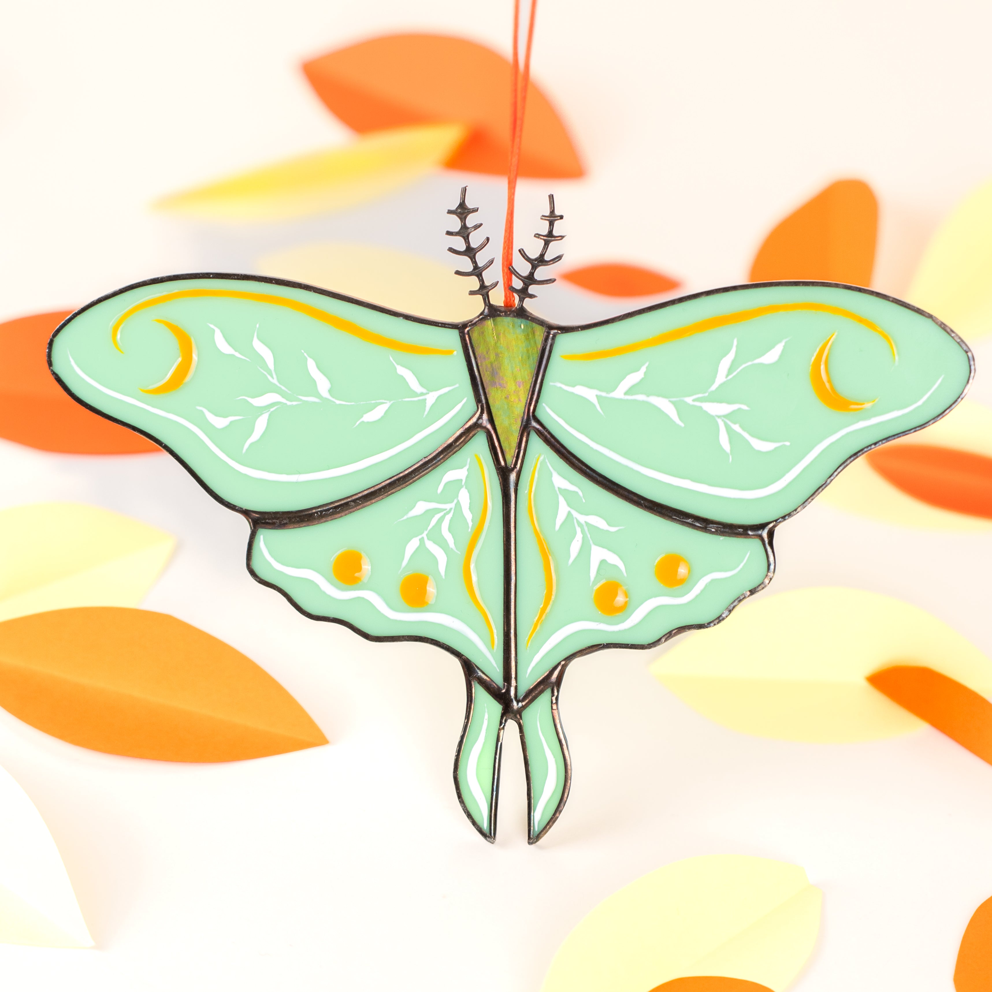 Tiffany Moth - Stained Glass Suncatcher