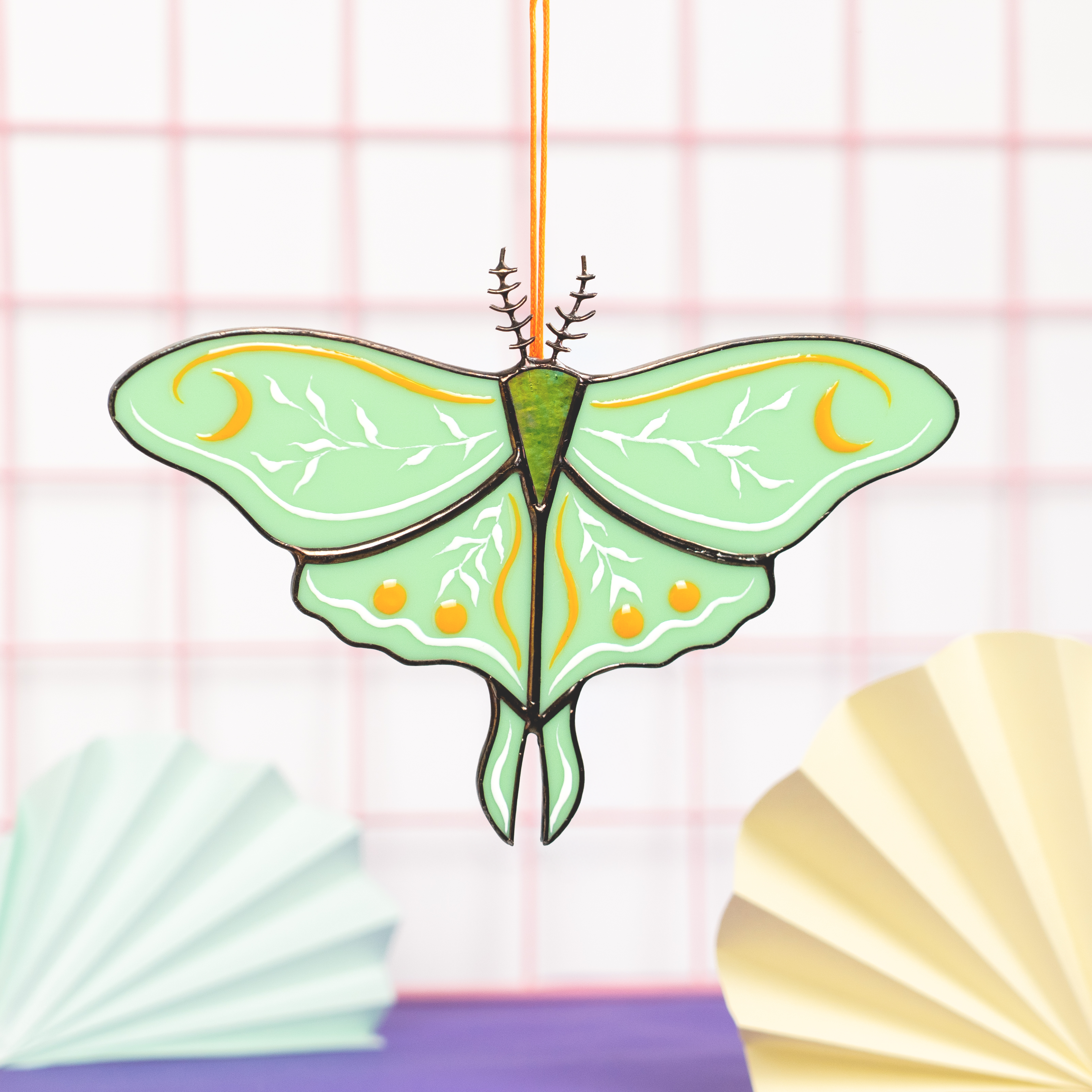 Tiffany Moth - Stained Glass Suncatcher
