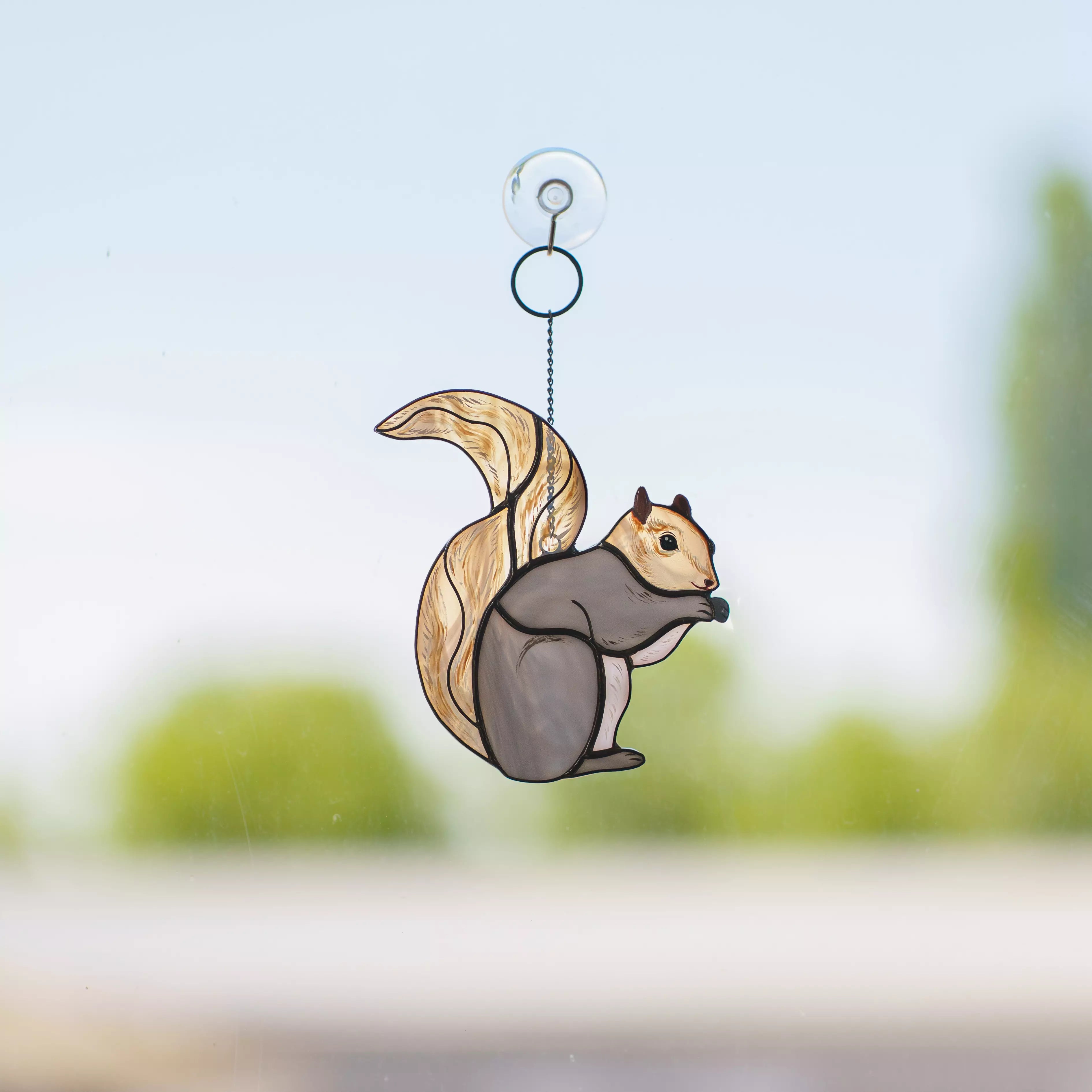 Chipmunk - Stained Glass Suncatcher