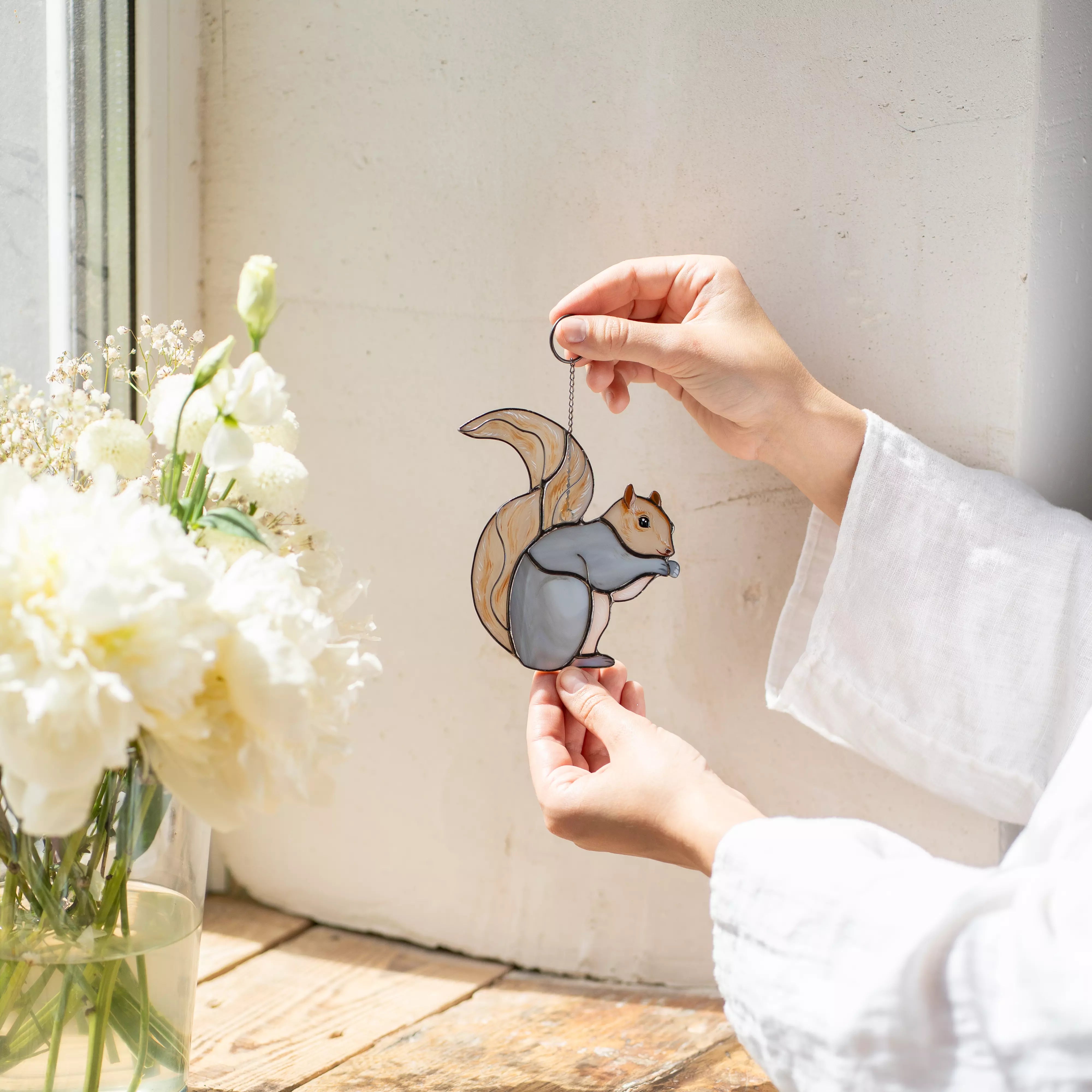 Chipmunk - Stained Glass Suncatcher