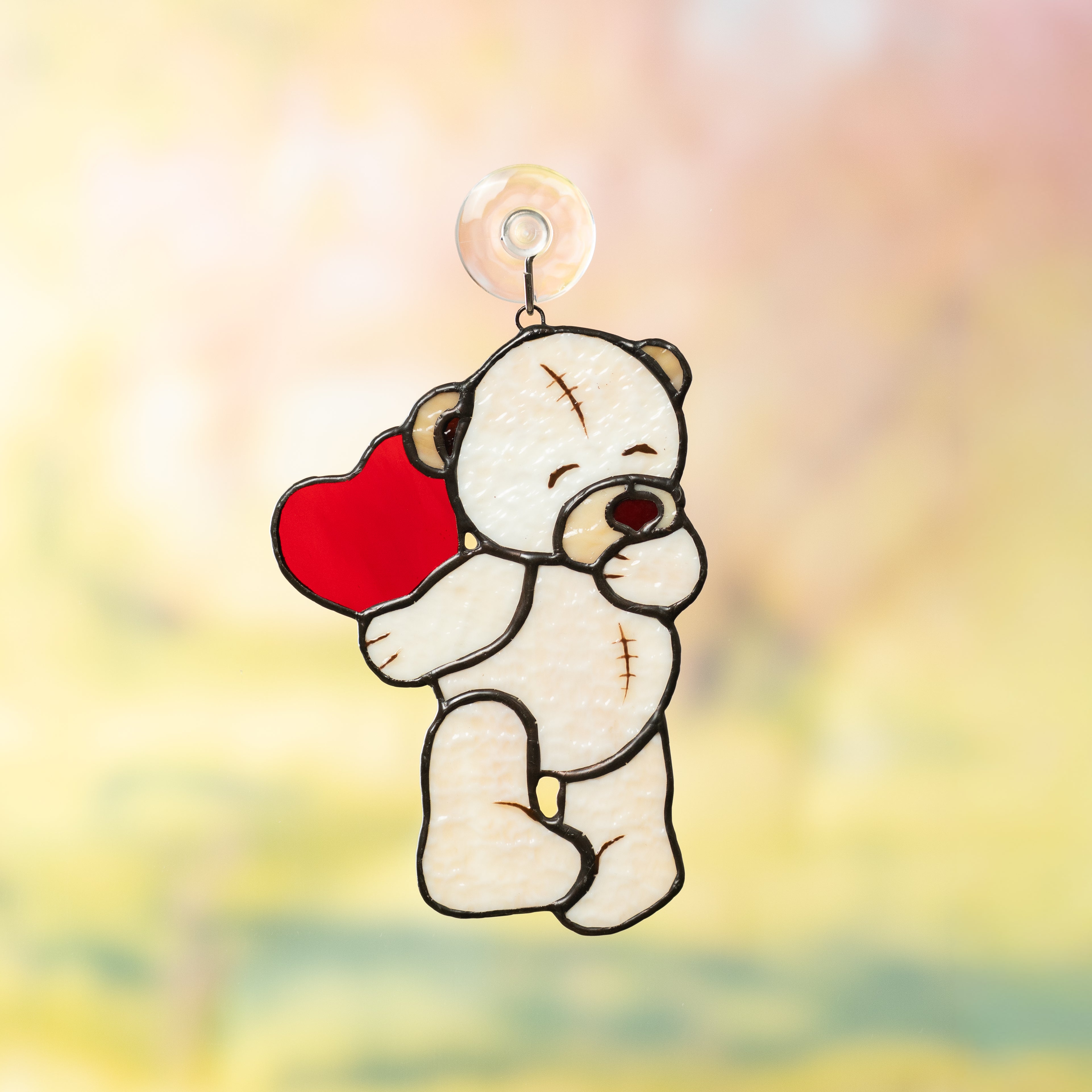 Teddy Bear - Stained Glass Suncatcher