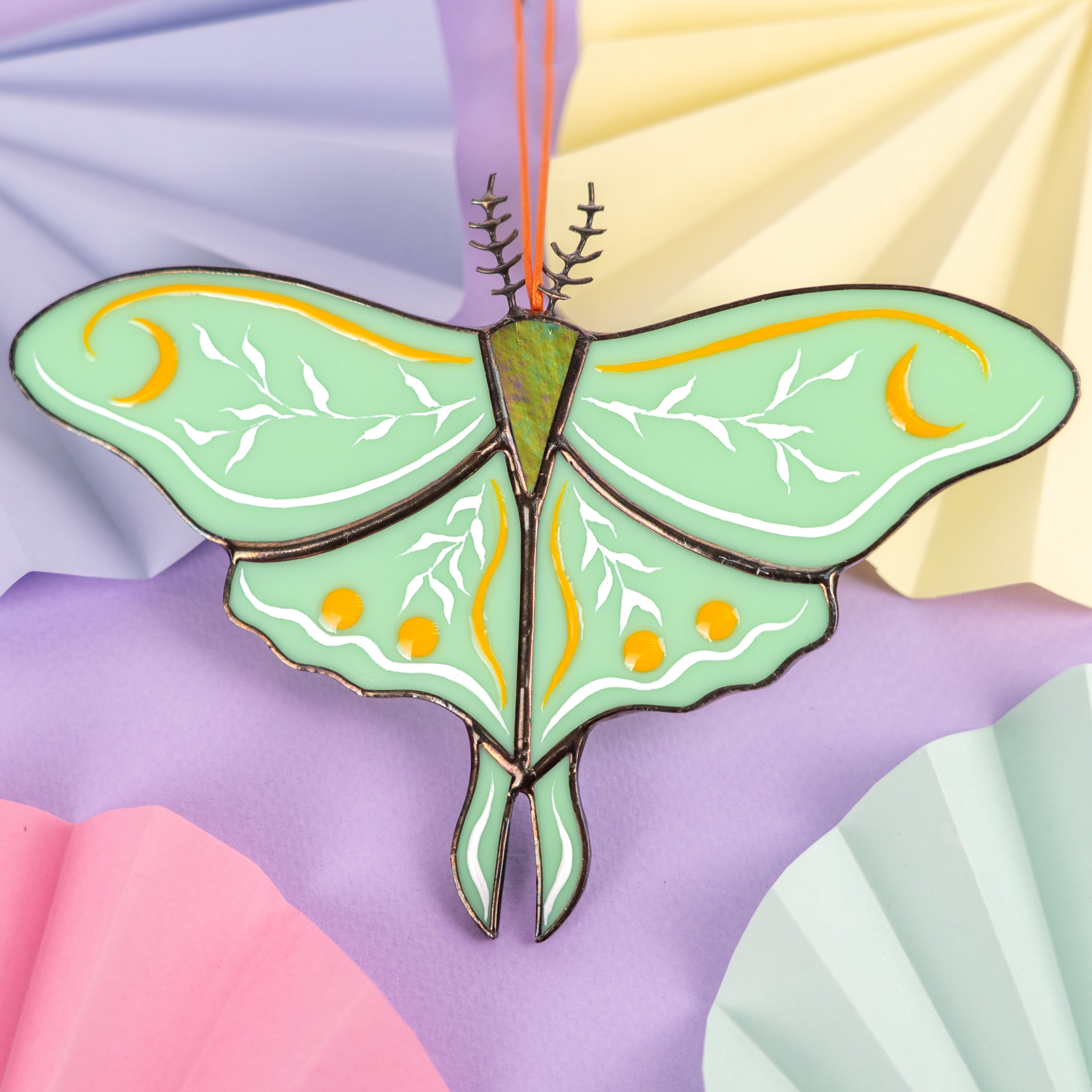 Tiffany Moth - Stained Glass Suncatcher