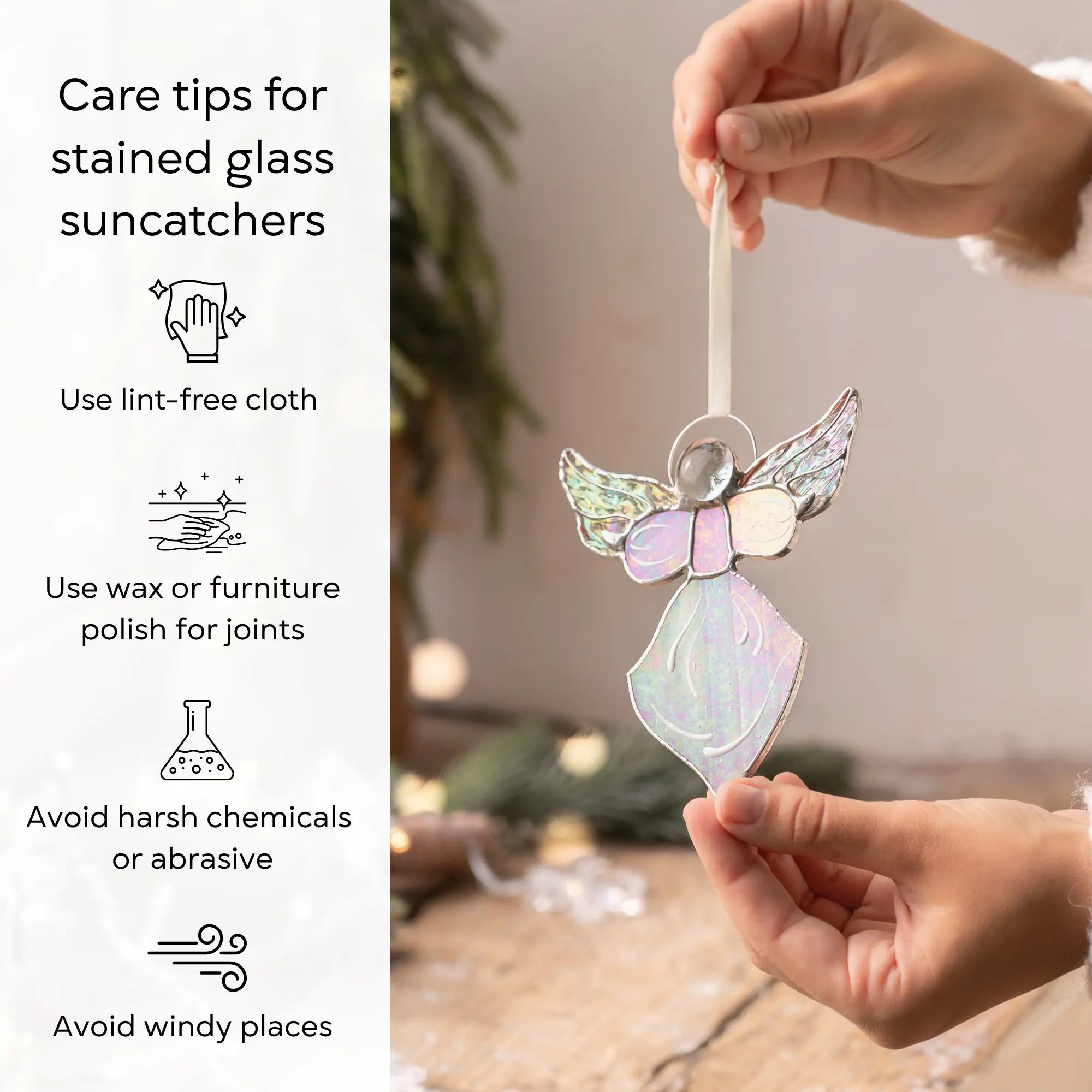 Christmas Angel - Stained Glass Suncatcher