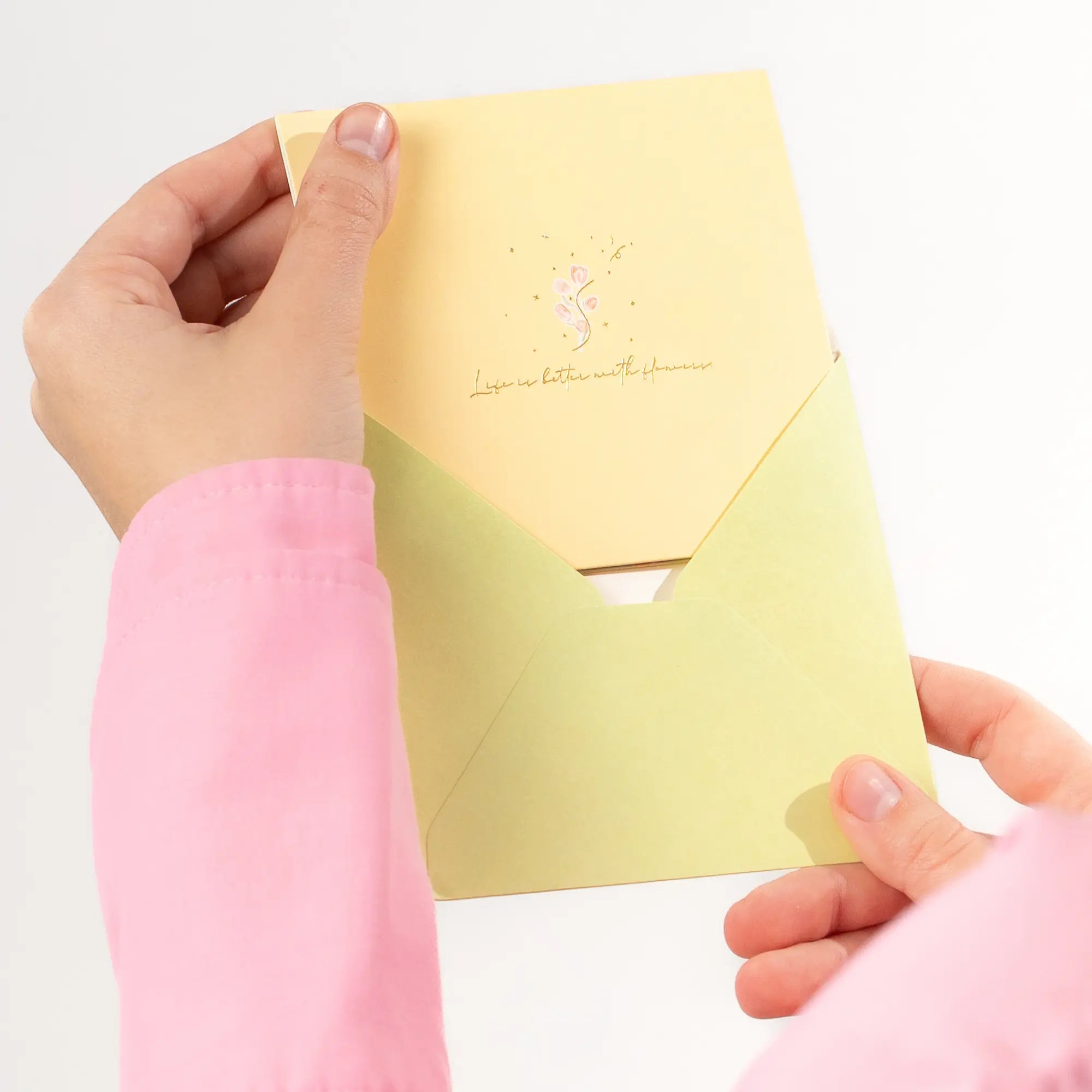 3D Card for Mother's Day with Yellow Tulips