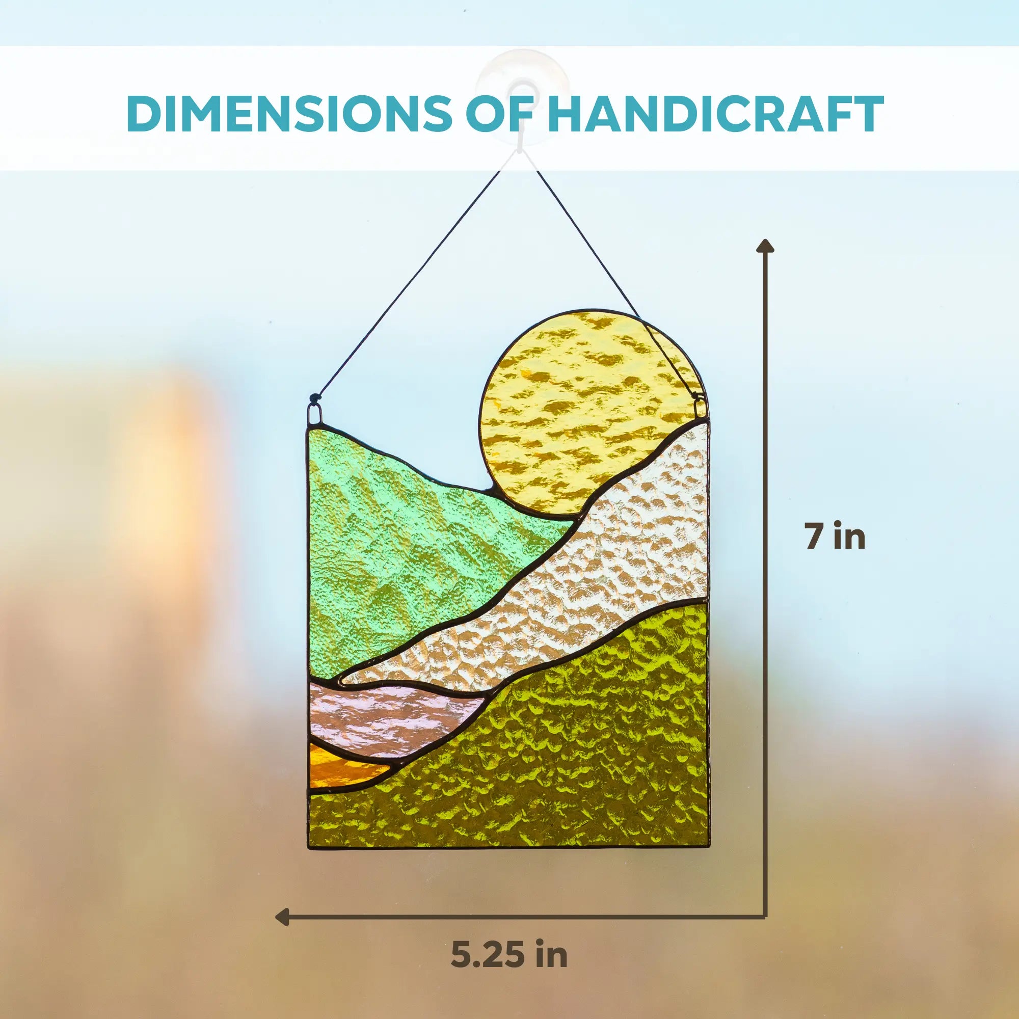 The Sun Landscape - Stained Glass Panel