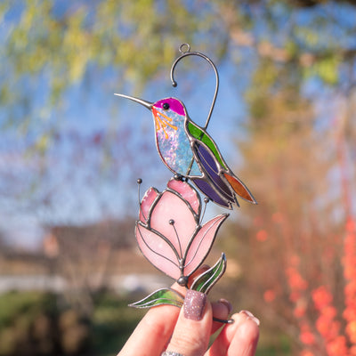 handmade glass bird decor for outdoor
