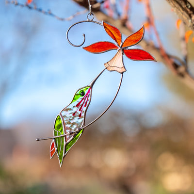 stained glass bird catcher
