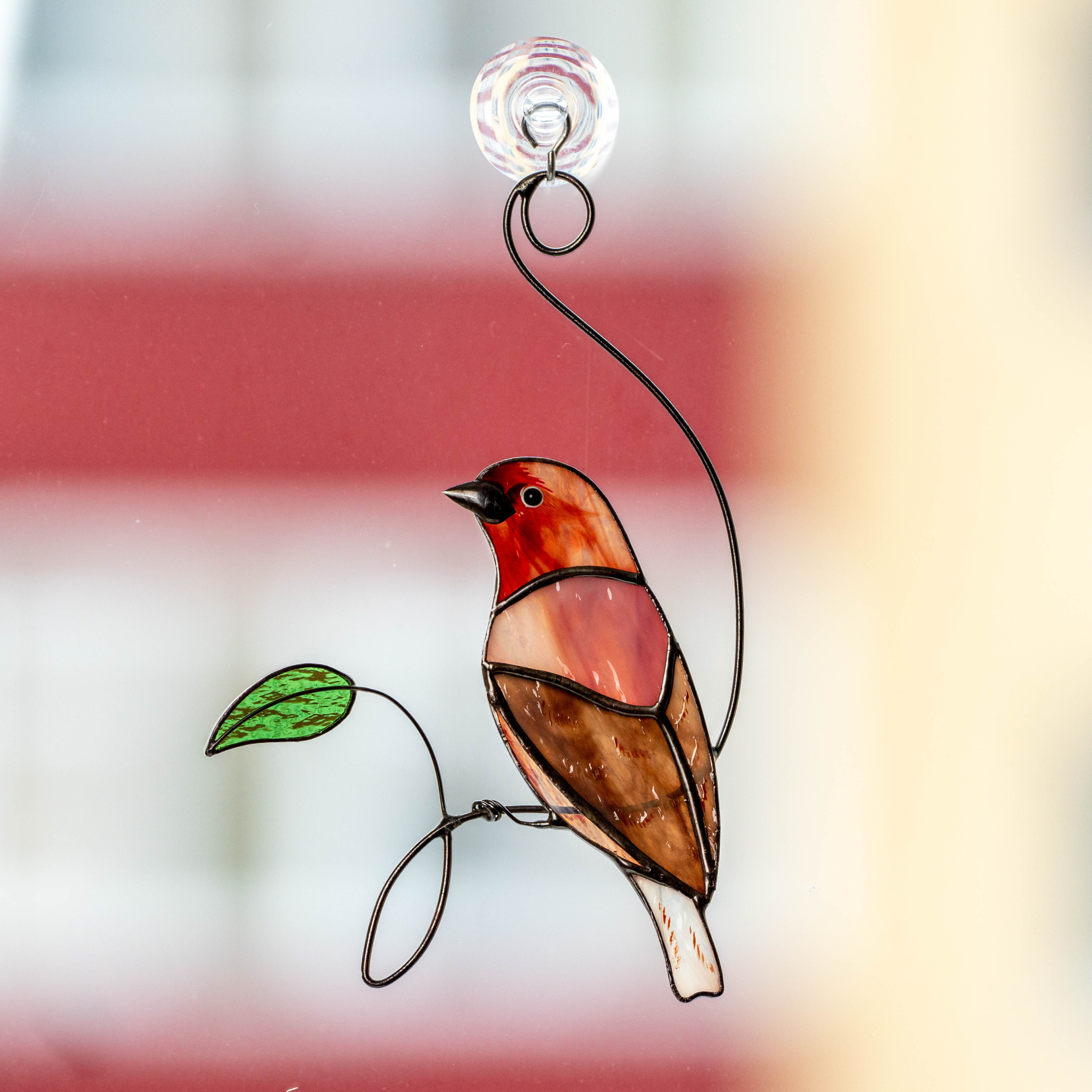 Rosefinch - Stained Glass Suncatcher