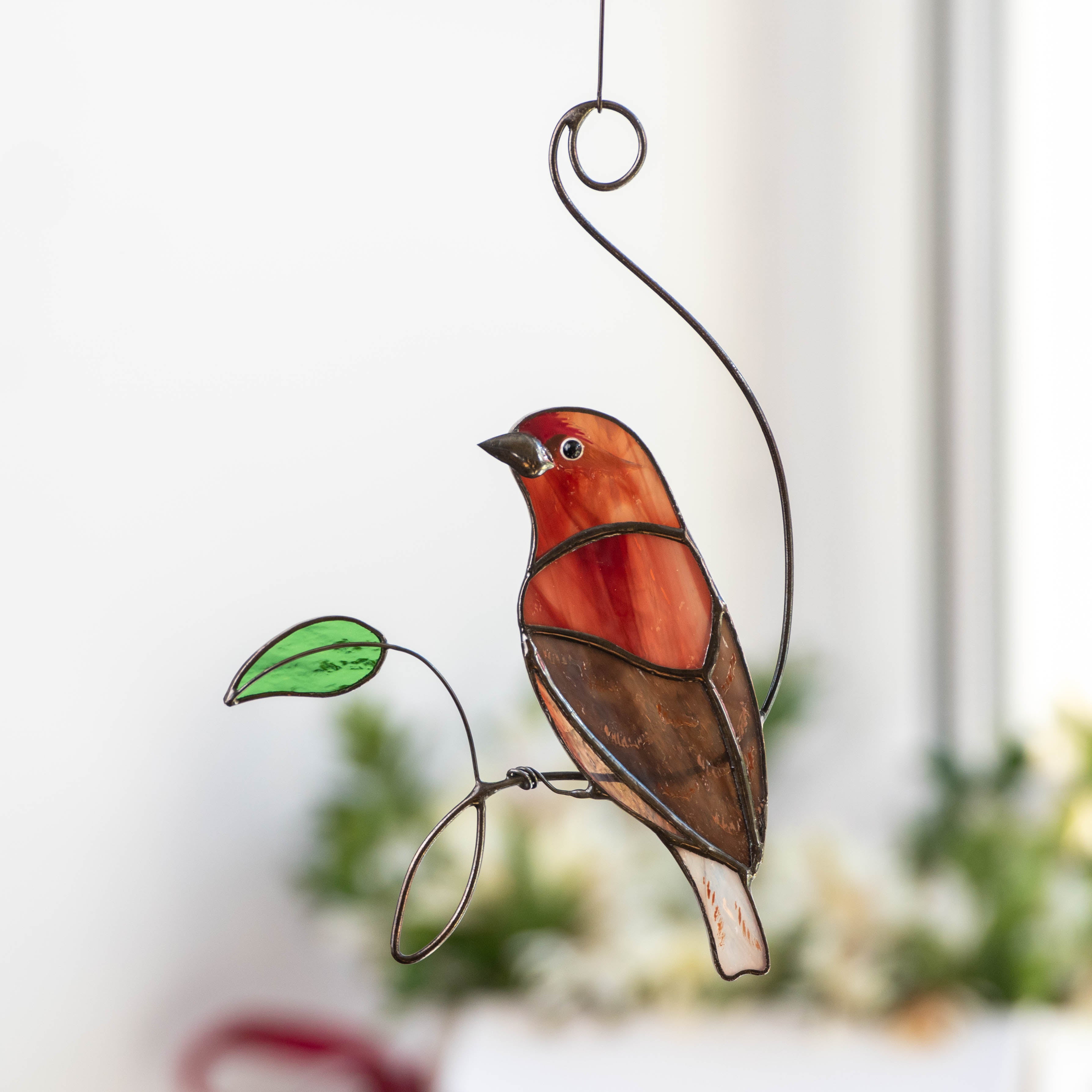 Rosefinch - Stained Glass Suncatcher