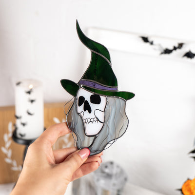 handcrafted glass witch gift