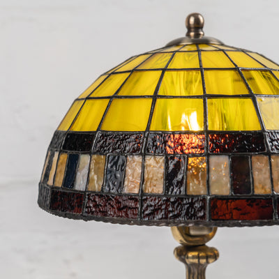 Art nouveau lamp made of stained glass