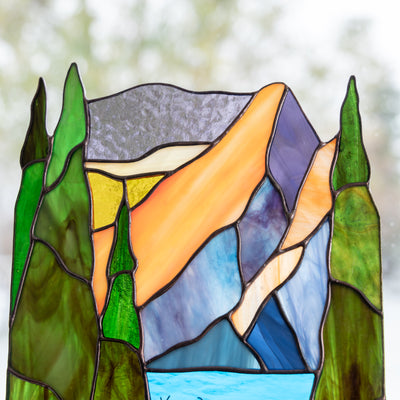colorful stained glass panel 