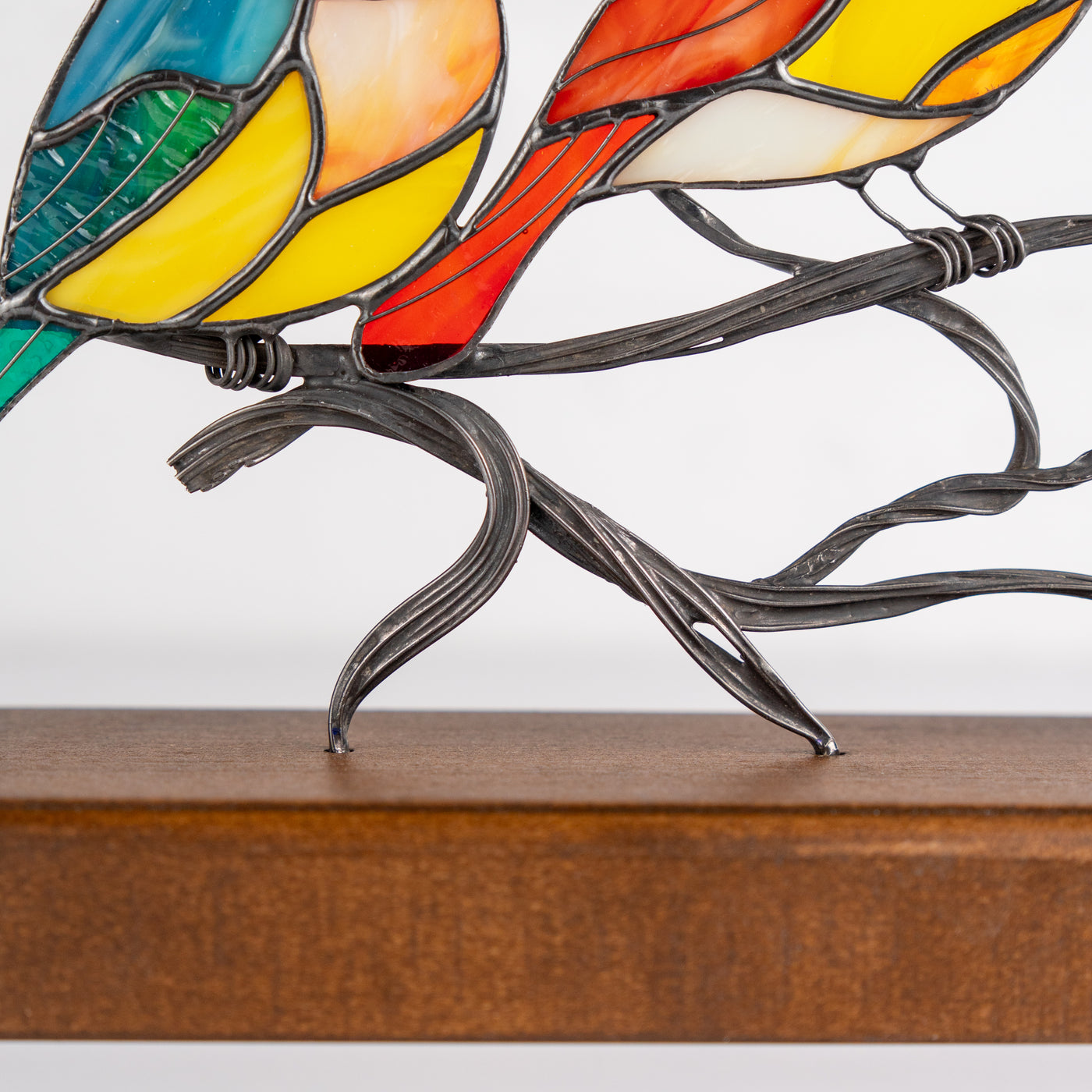 the branch for the stained glass birds