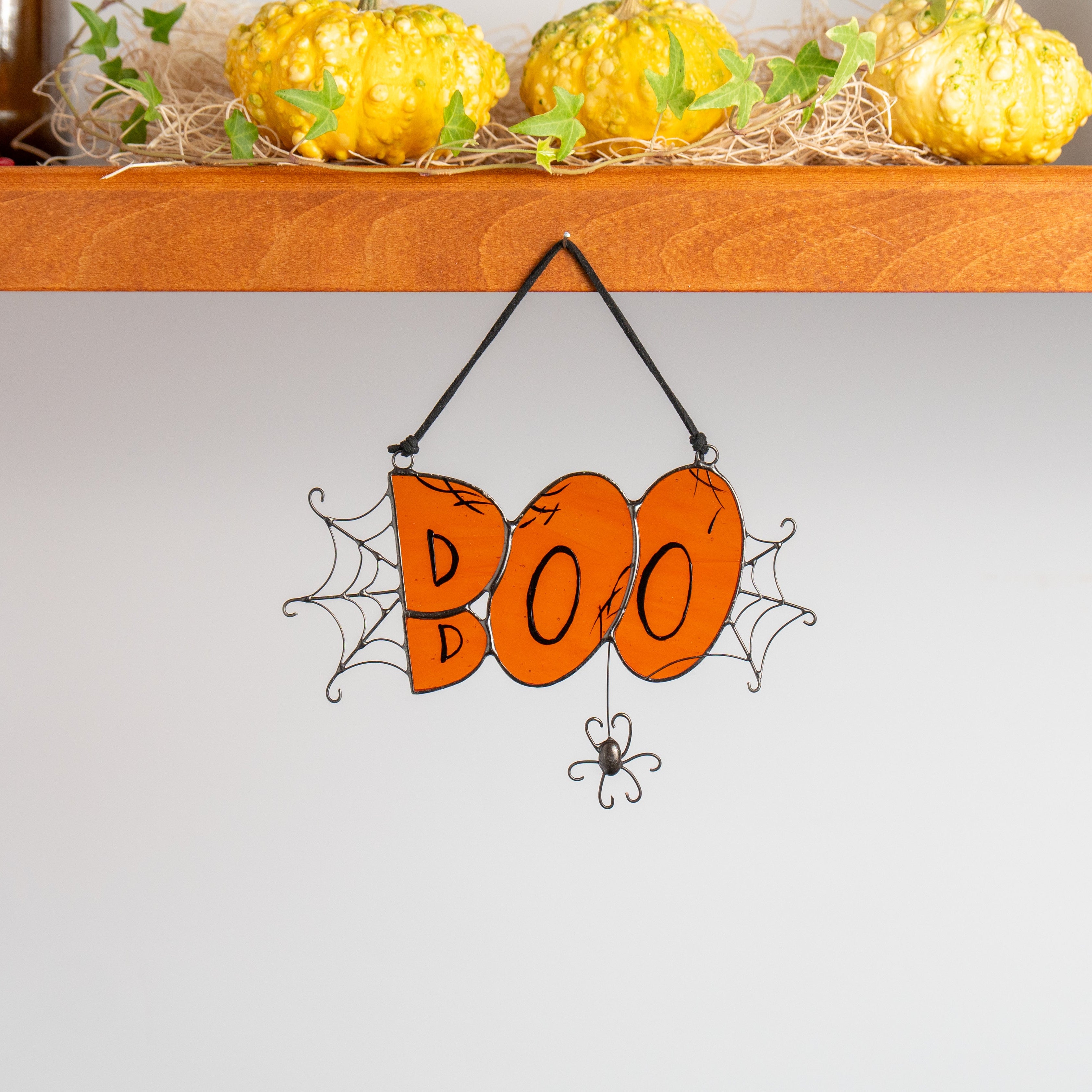 Orange Boo - Stained Glass Suncatcher