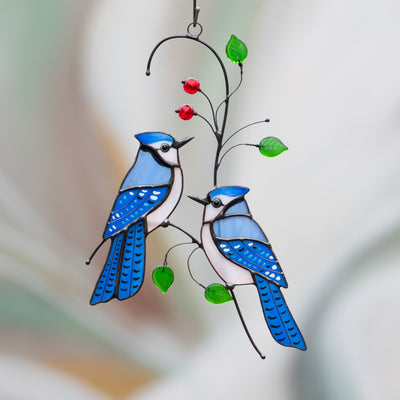 handmade glass birds ornament