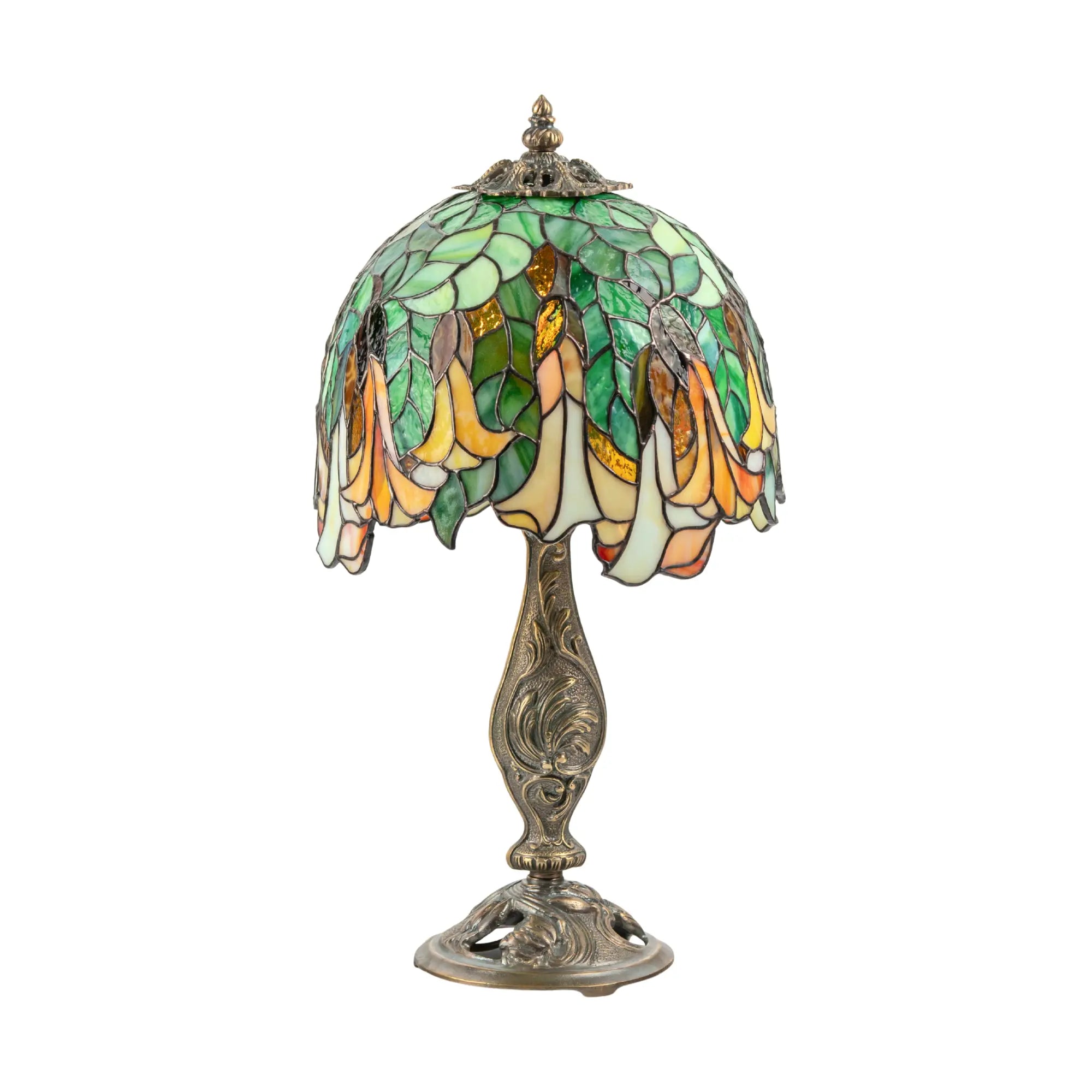 Yellow Lilies - Stained Glass Tiffany Lamp