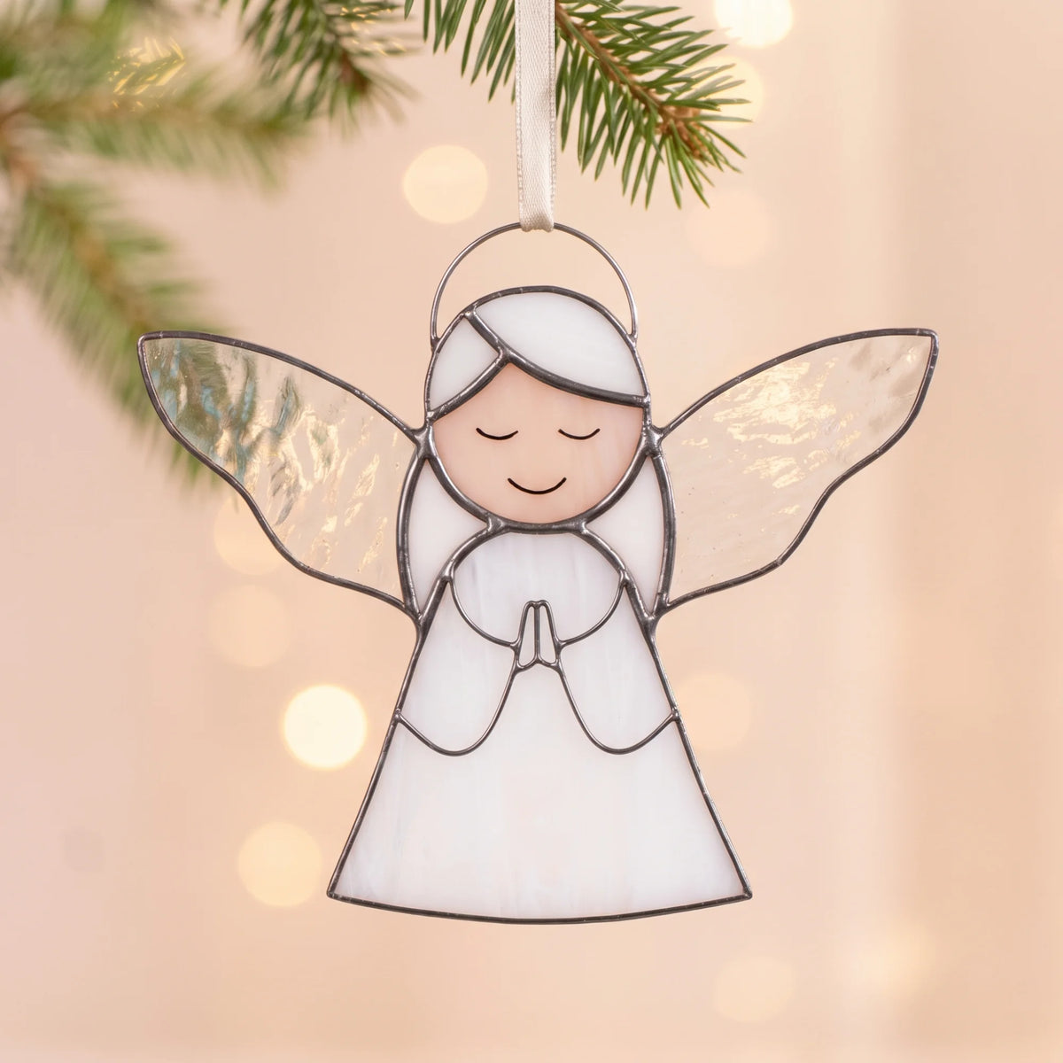 Set "Silent Christmas Night" - Stained Glass Suncatcher