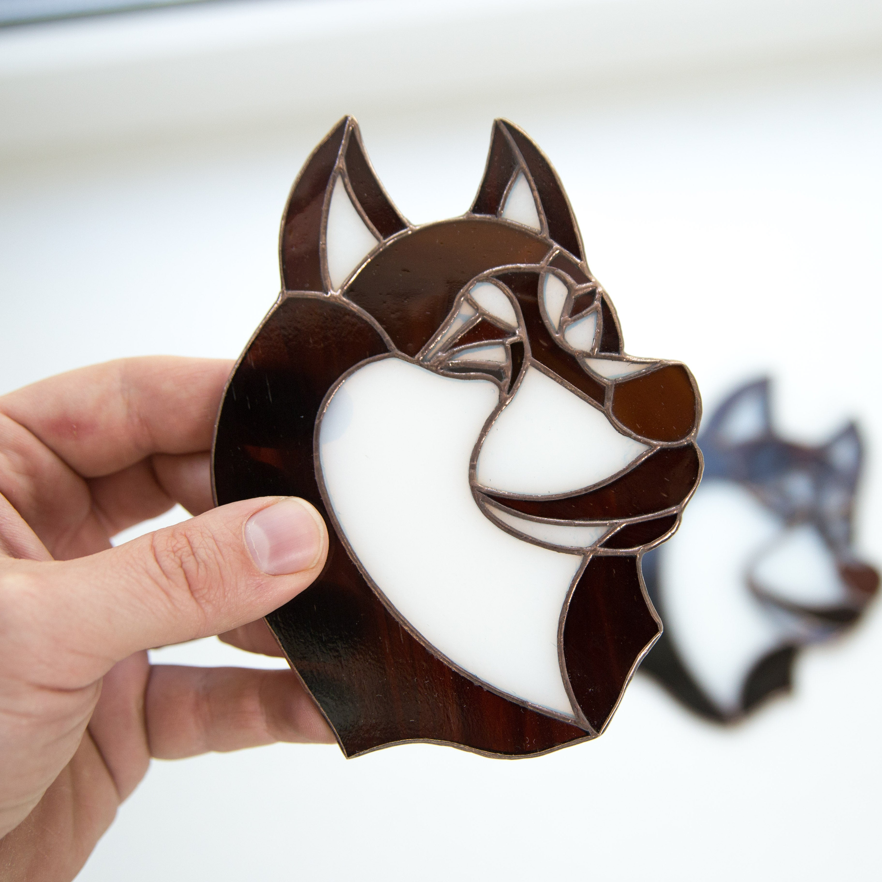 Akela Dog - Stained Glass Suncatcher